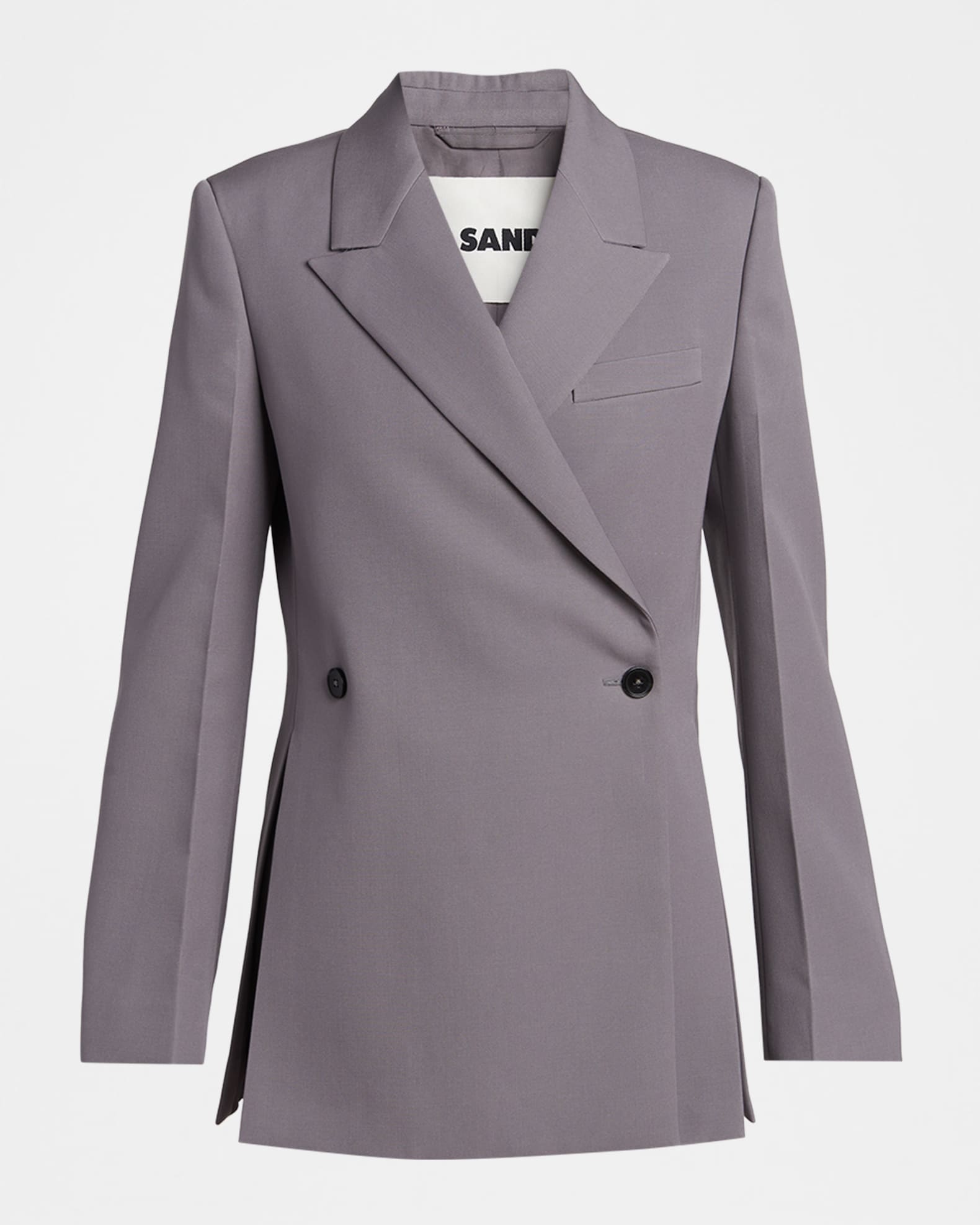 Jil Sander Side Slits Double-Breasted Blazer Jacket | Neiman Marcus