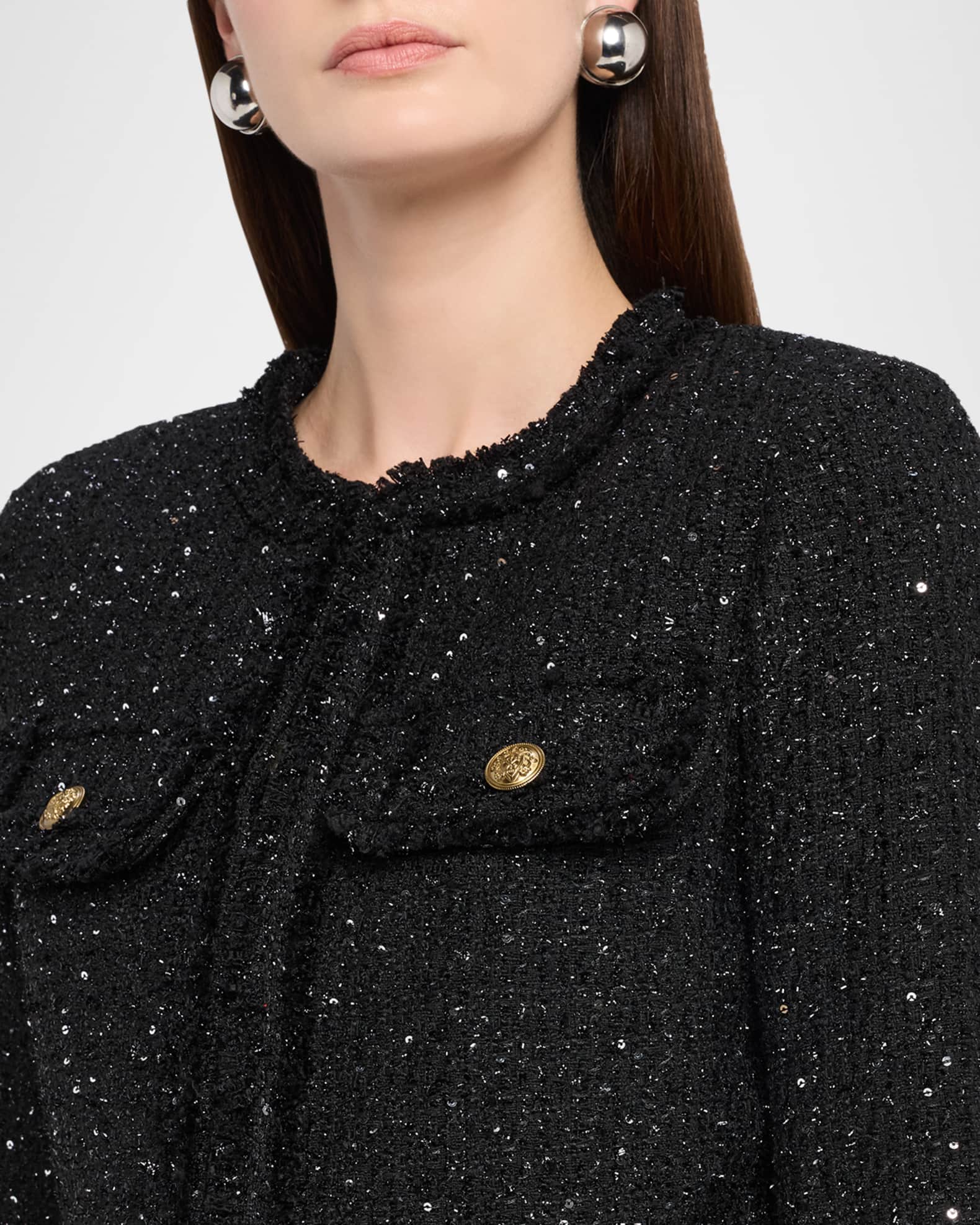 ALICE + OLIVIA Dumont Embellished Tweed Jacket | Neiman Marcus