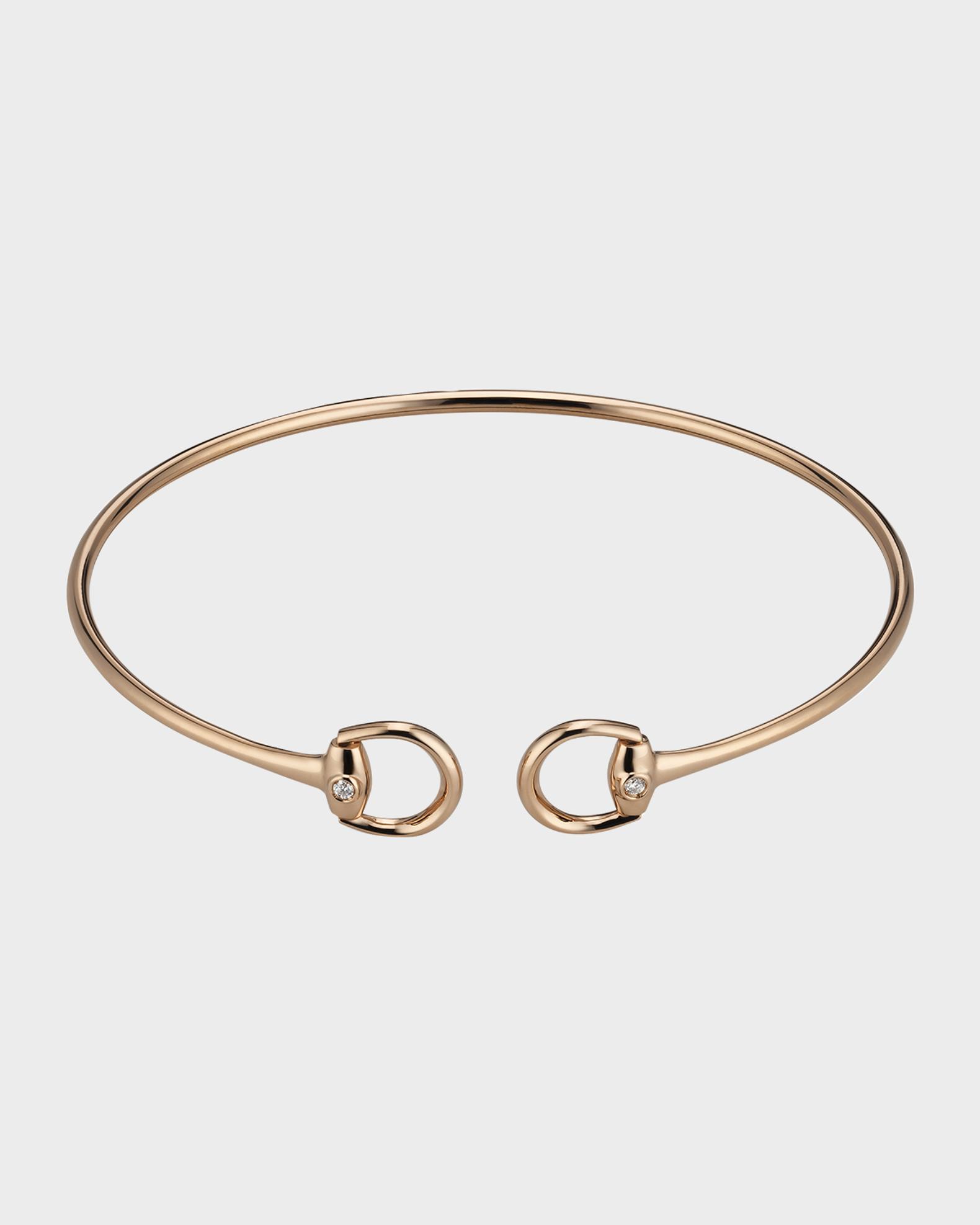 Gucci Gucci Horsebit 18K Diamond Bangle Bracelet | Neiman Marcus