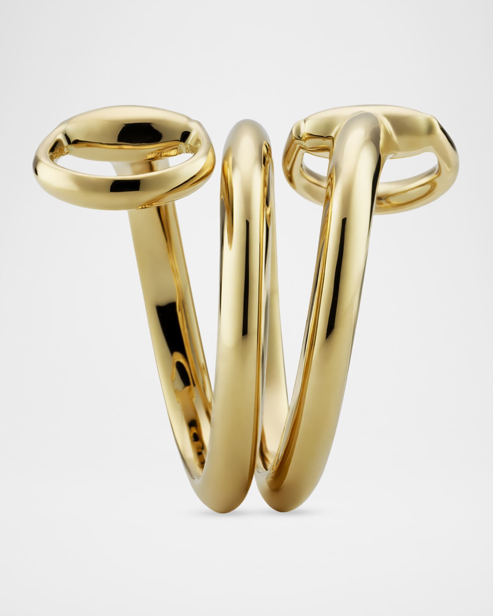 Gucci Gucci Horsebit 18K Yellow Gold Wrap Ring | Neiman Marcus