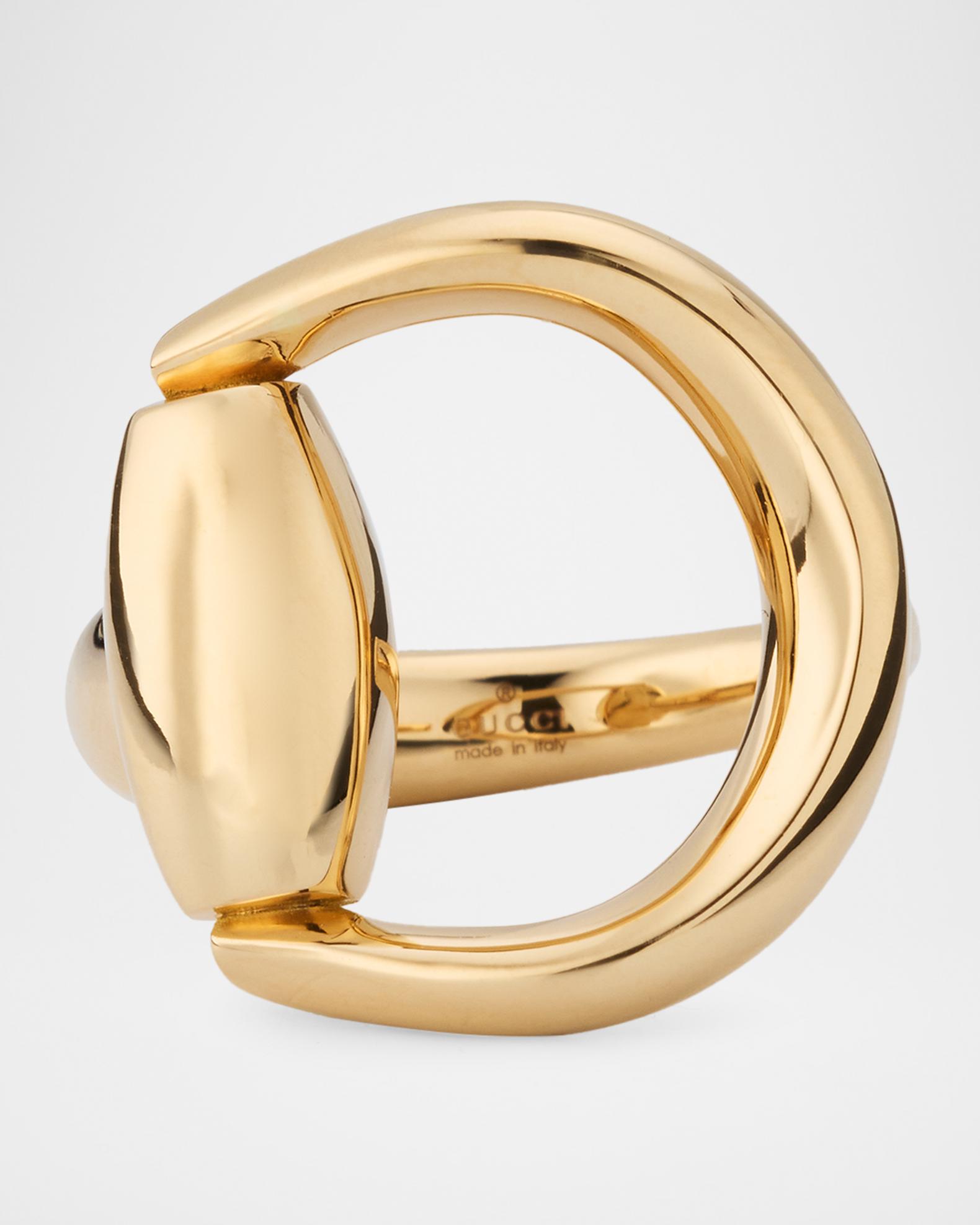 Gucci Gucci Horsebit 18K Yellow Gold Ring | Neiman Marcus display picture 1