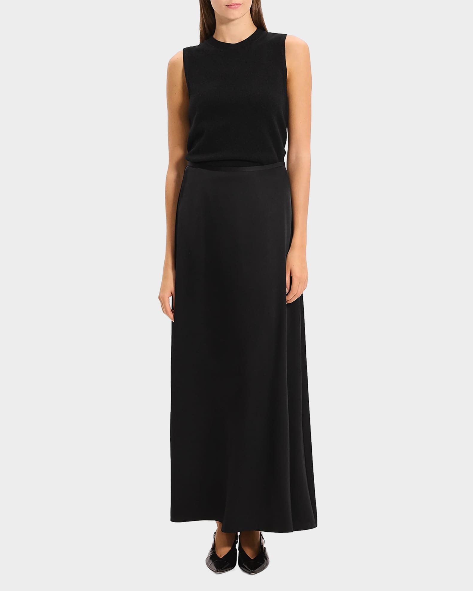 Theory A-Line Satin Maxi Skirt | Neiman Marcus