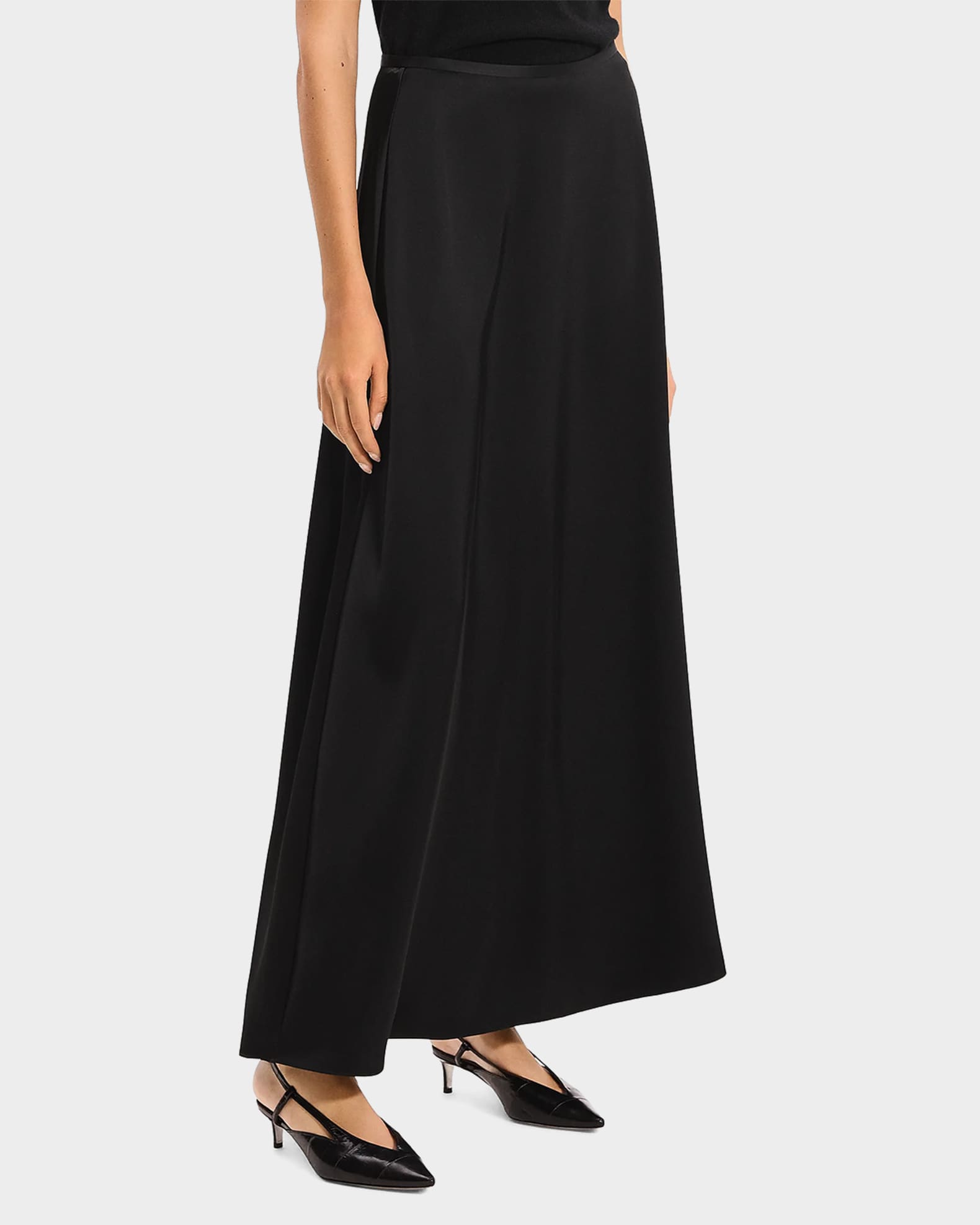 Theory A-Line Satin Maxi Skirt | Neiman Marcus