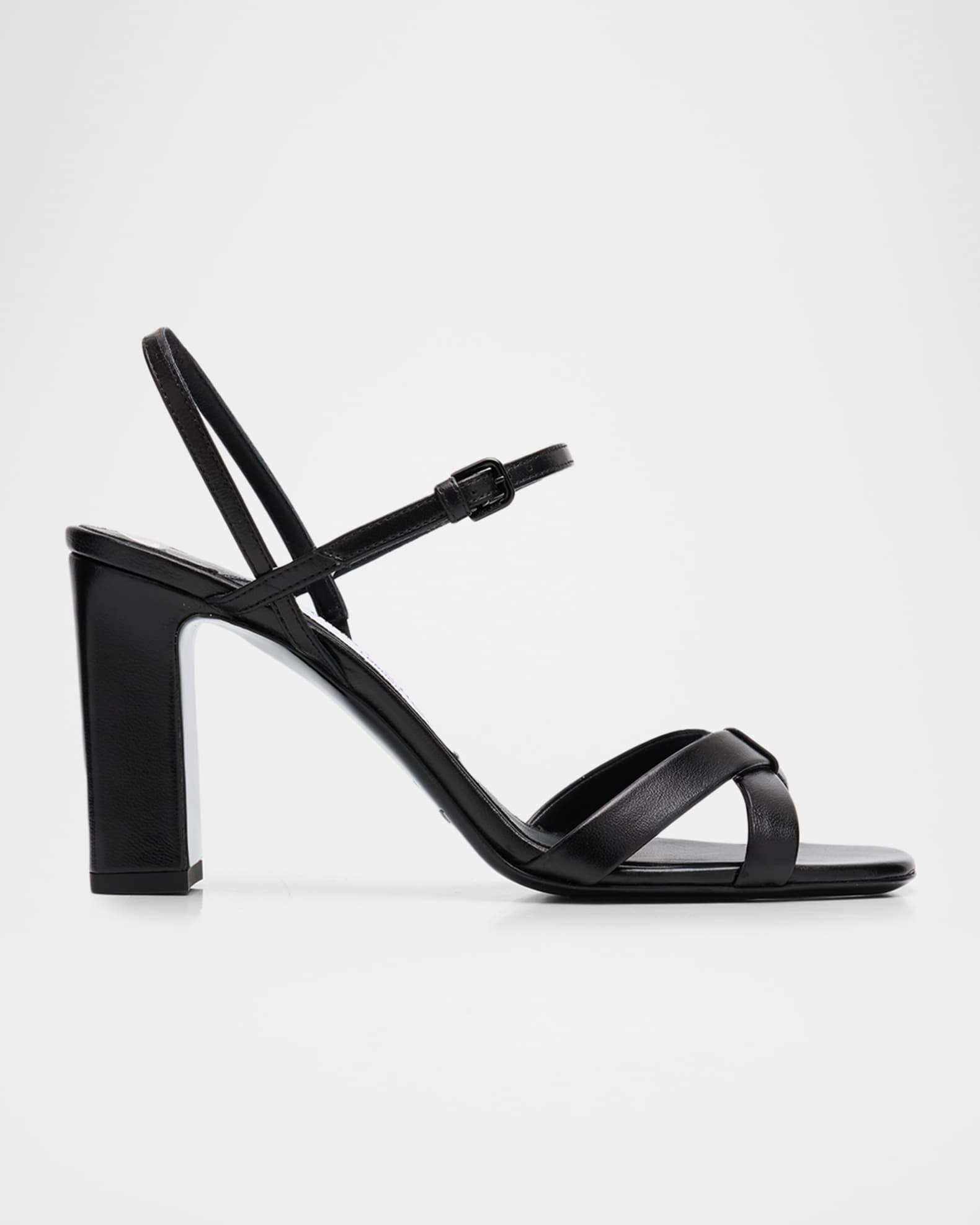 Jimmy Choo 85mm Elsy Leather Block-Heel Sandals | Neiman Marcus