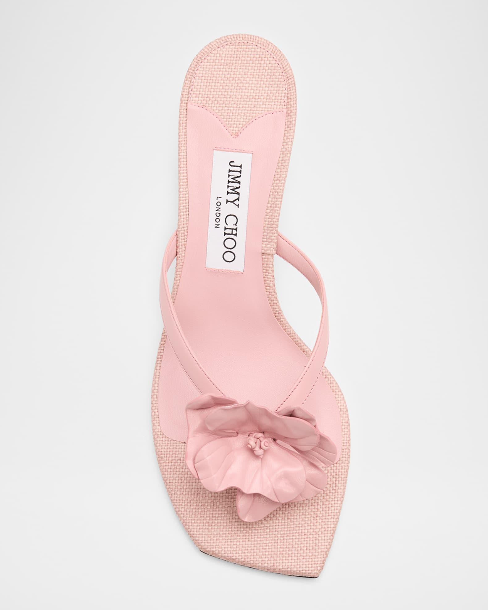 70mm Freja Flower Leather Sandals | Neiman Marcus