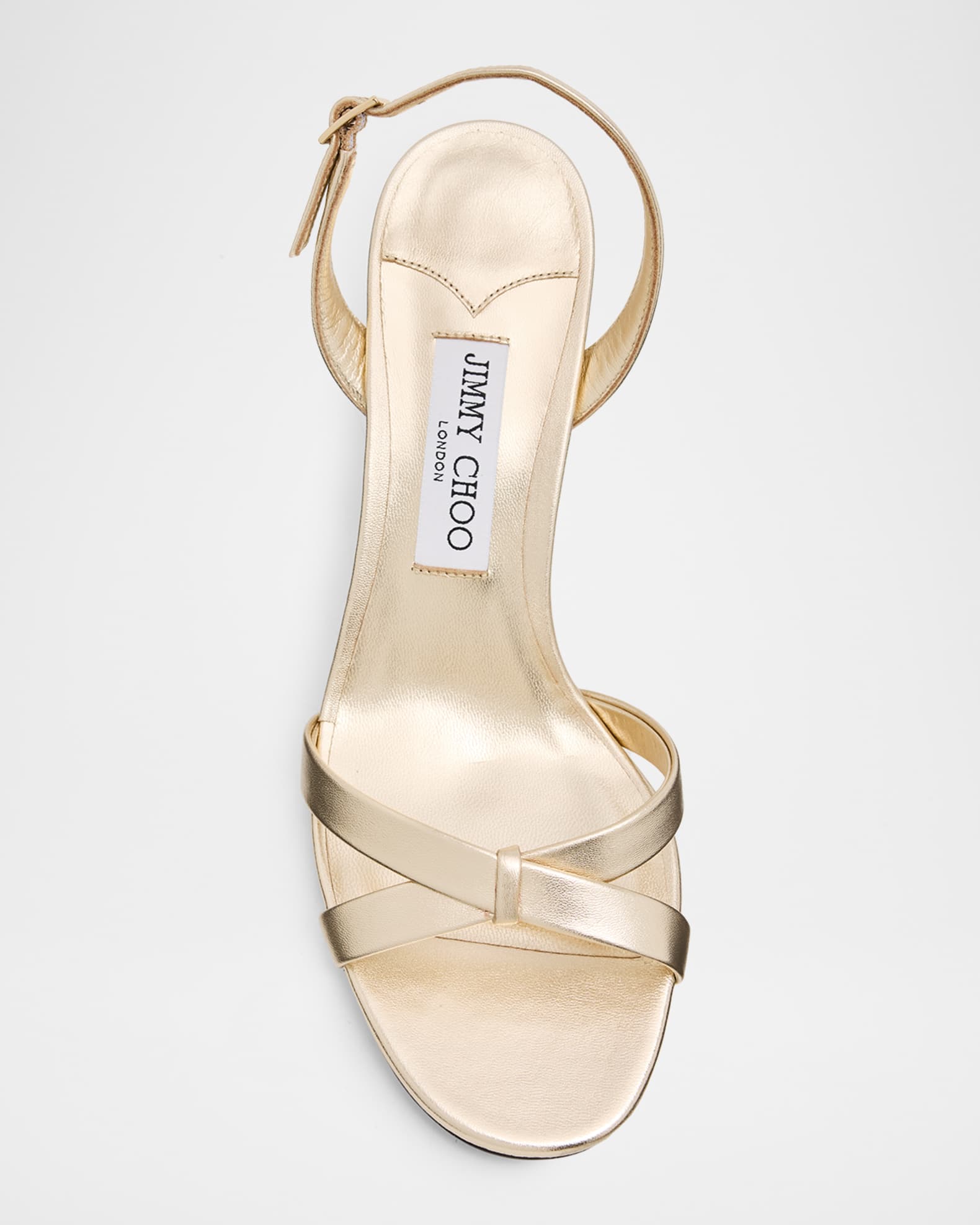 Jimmy Choo Elsy 70 Metallic Leather Slingback Sandals | Neiman Marcus