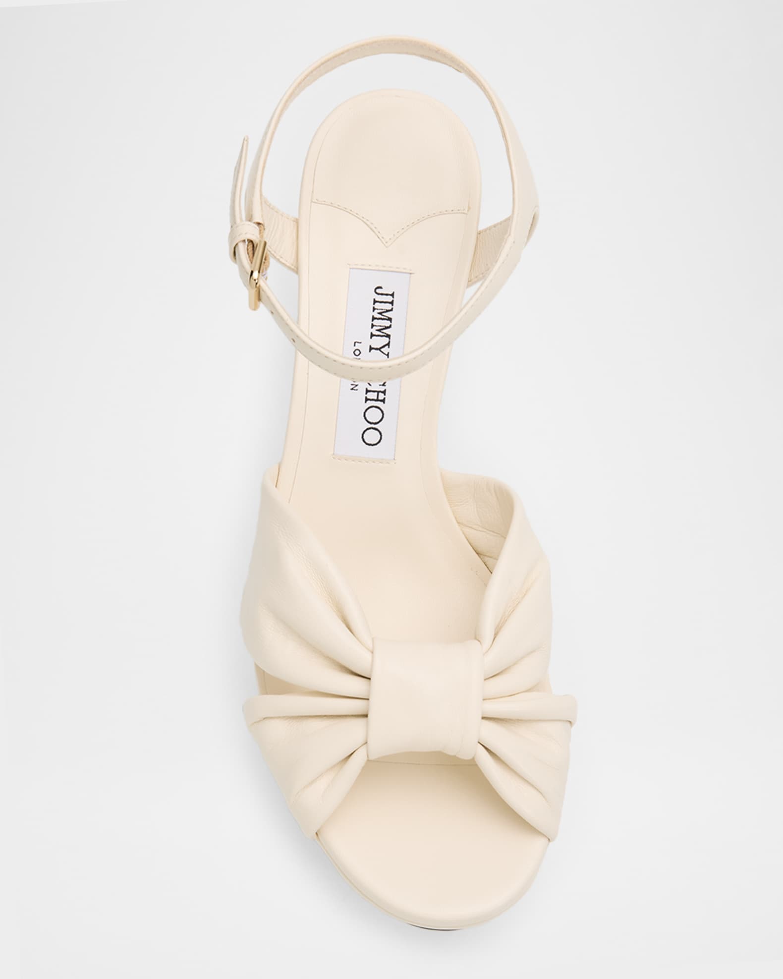 Jimmy Choo 80mm Heloise Leather Platform Sandals | Neiman Marcus