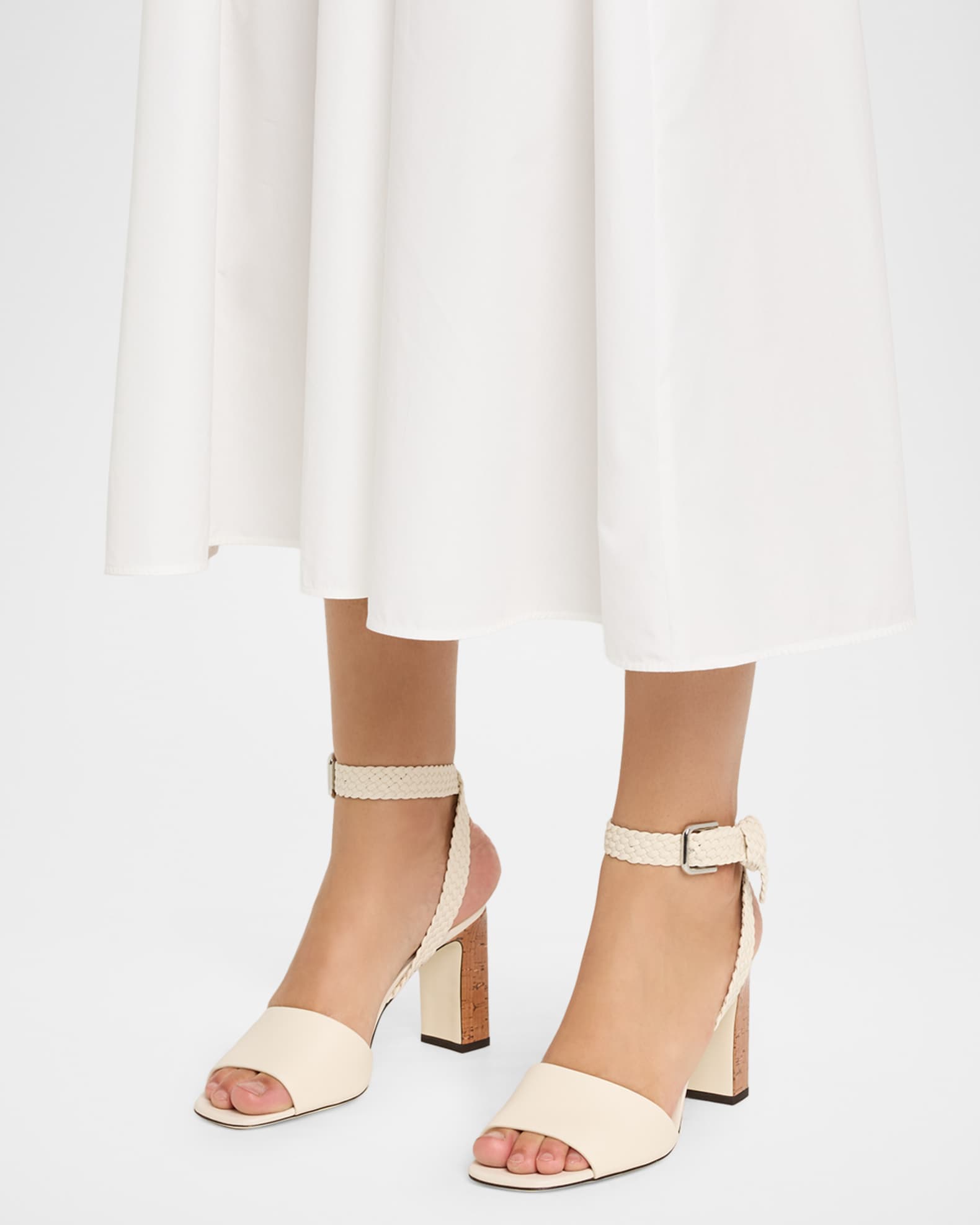 Jimmy Choo Rori 85 Leather Braided-Strap Sandals | Neiman Marcus