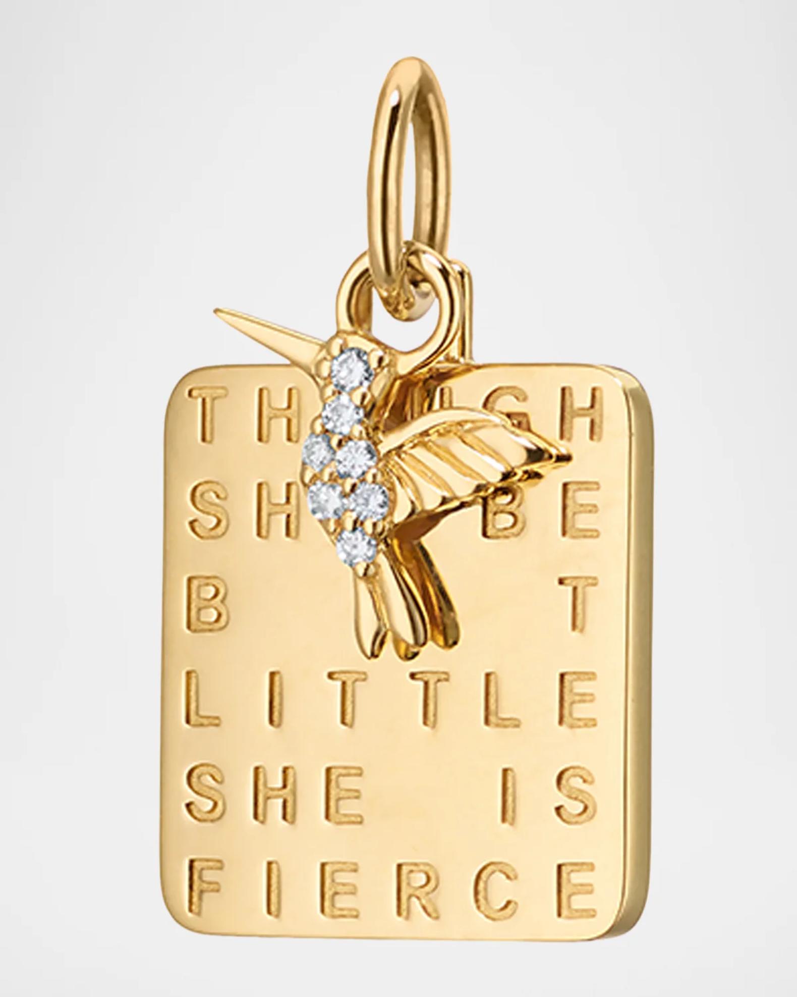 Monica Rich Kosann 18K Yellow Gold She Is Fierce Square Charm with ...