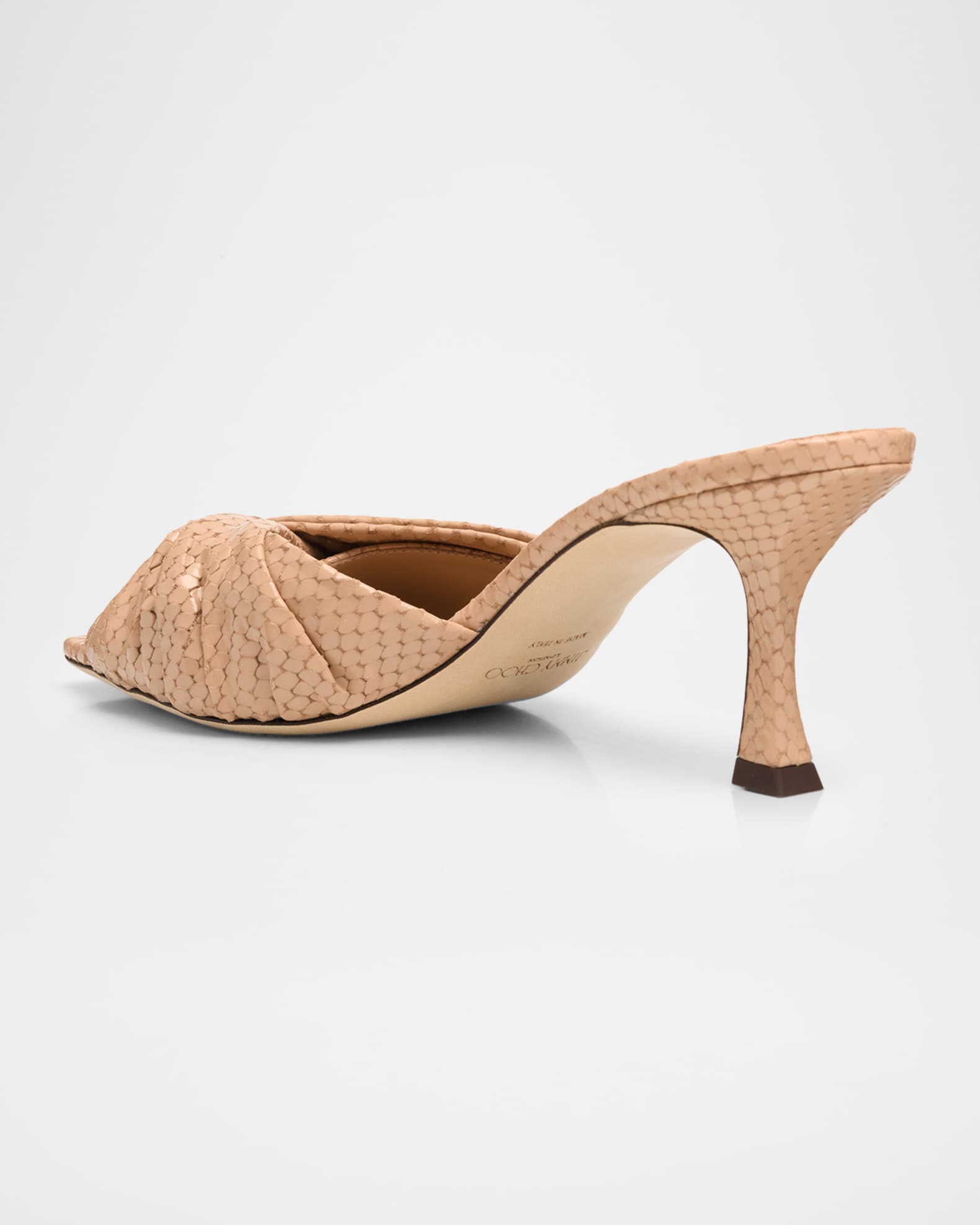 Jimmy Choo Skye Twist 70 Printed Leather Sandals | Neiman Marcus