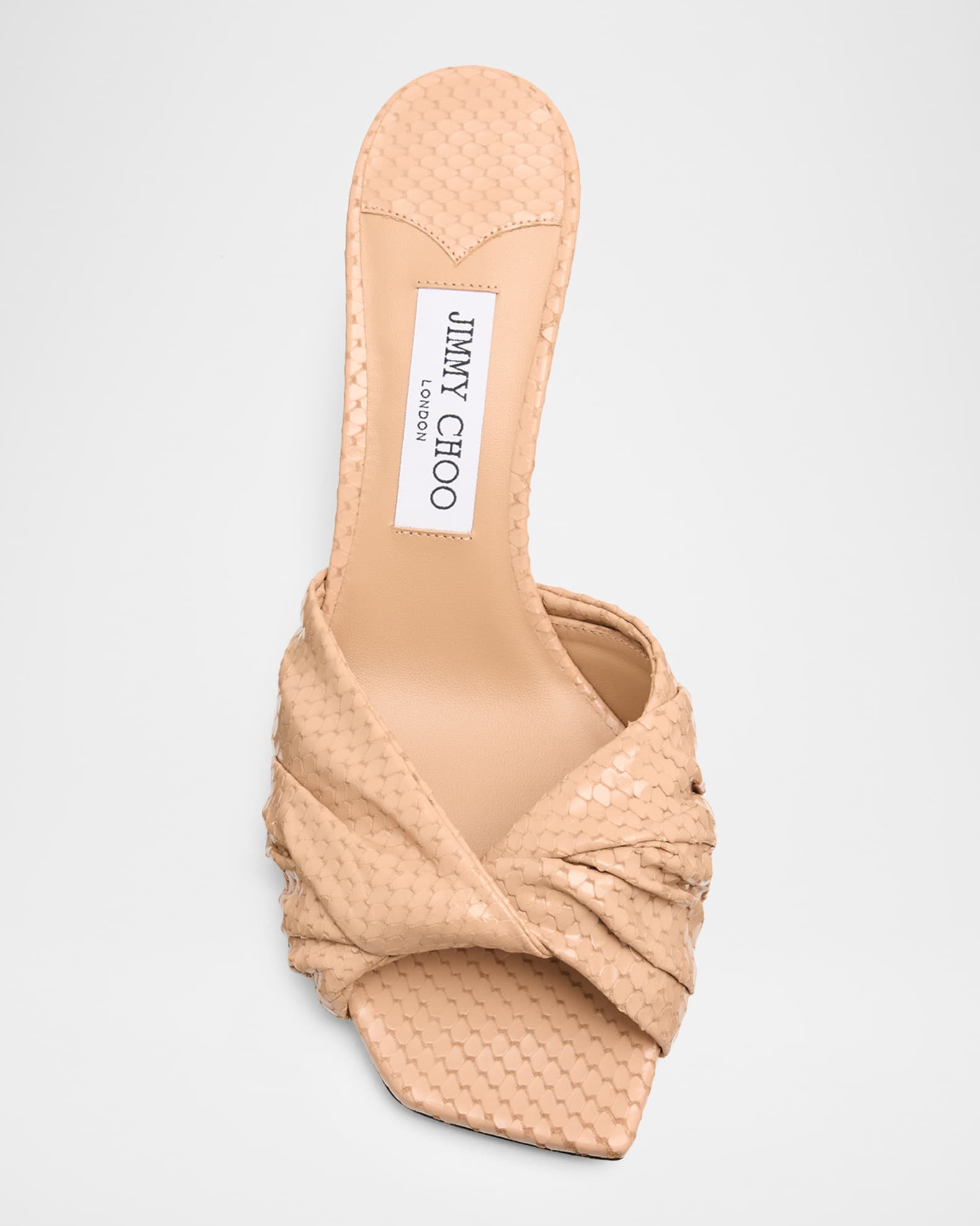 Jimmy Choo Skye Twist 70 Printed Leather Sandals | Neiman Marcus