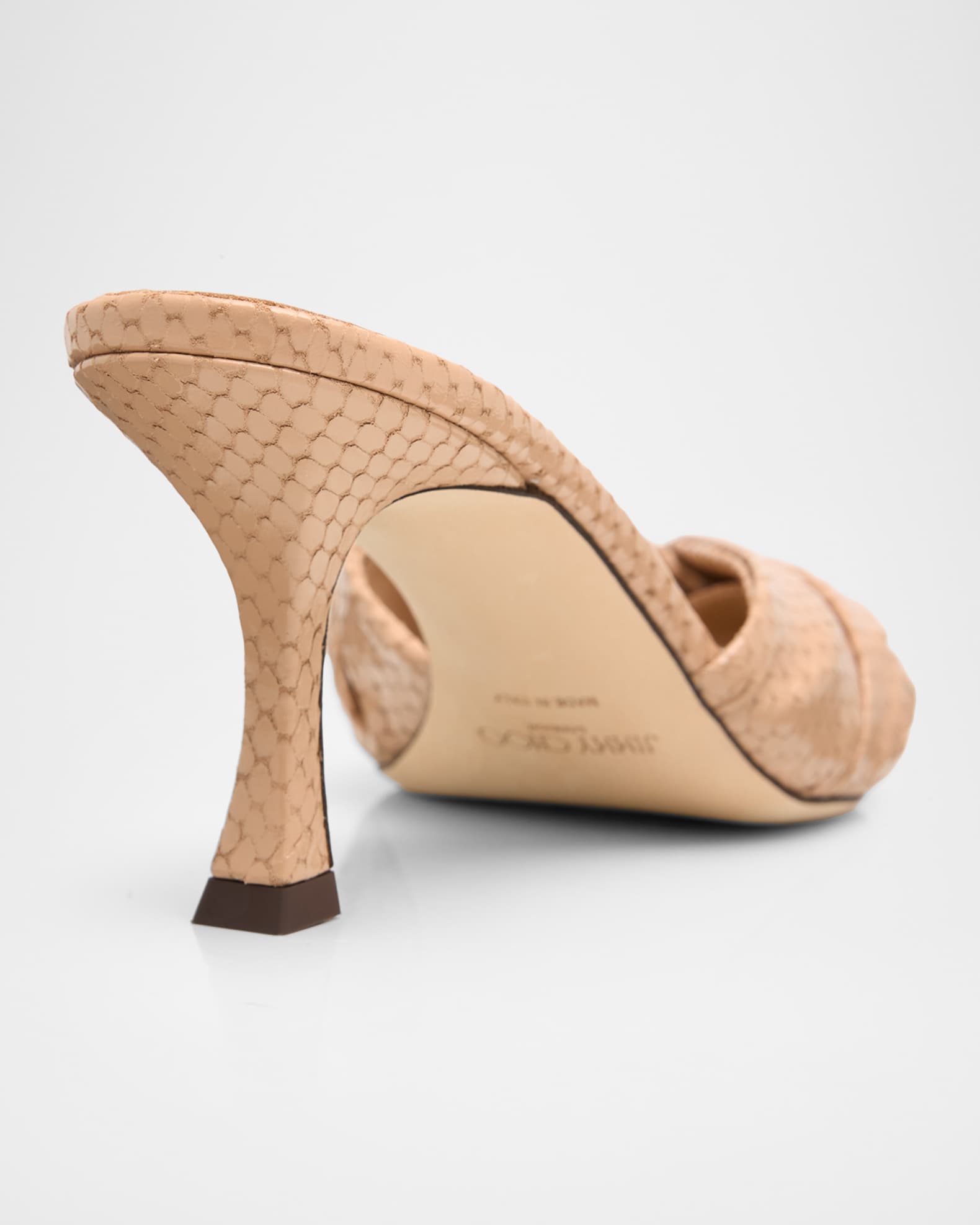 Jimmy Choo Skye Twist 70 Printed Leather Sandals | Neiman Marcus