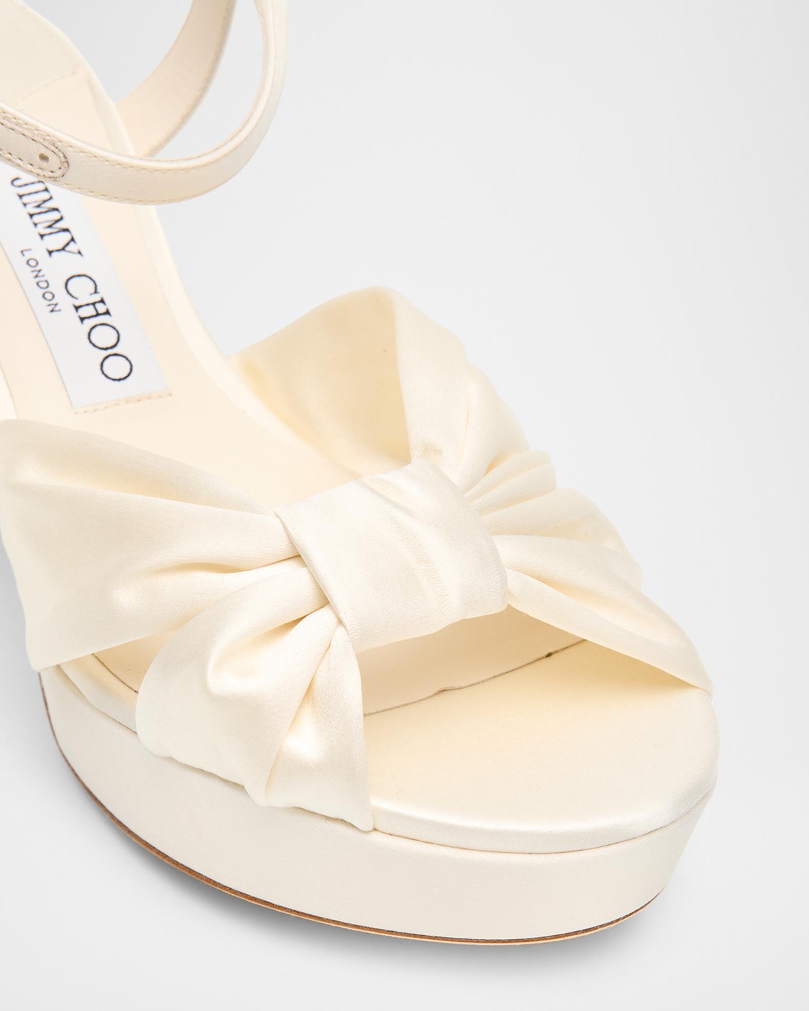 Jimmy Choo 80mm Heloise Satin Platform Sandals | Neiman Marcus