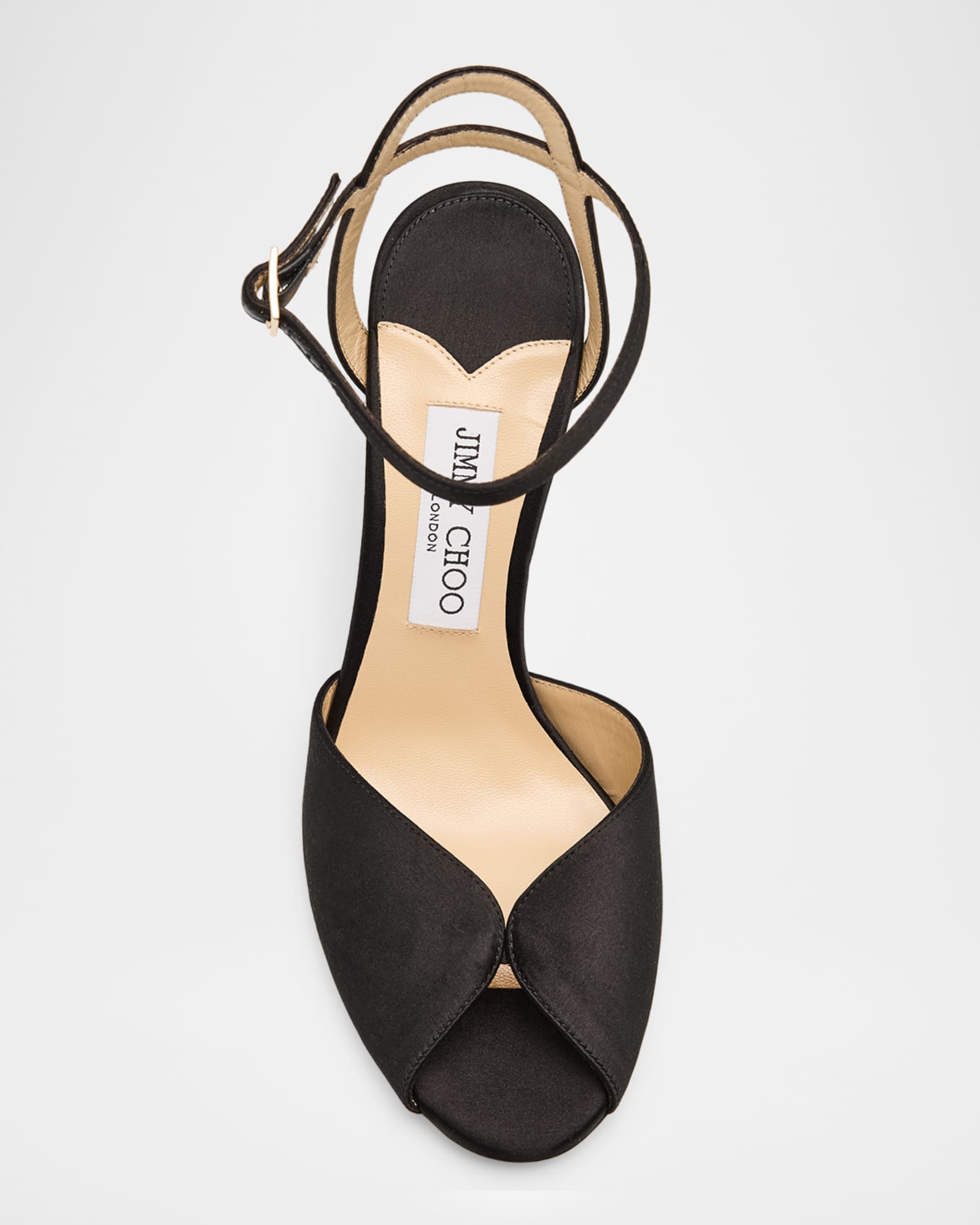 Jimmy Choo Sacora 85 Satin Ankle-Strap Sandals | Neiman Marcus