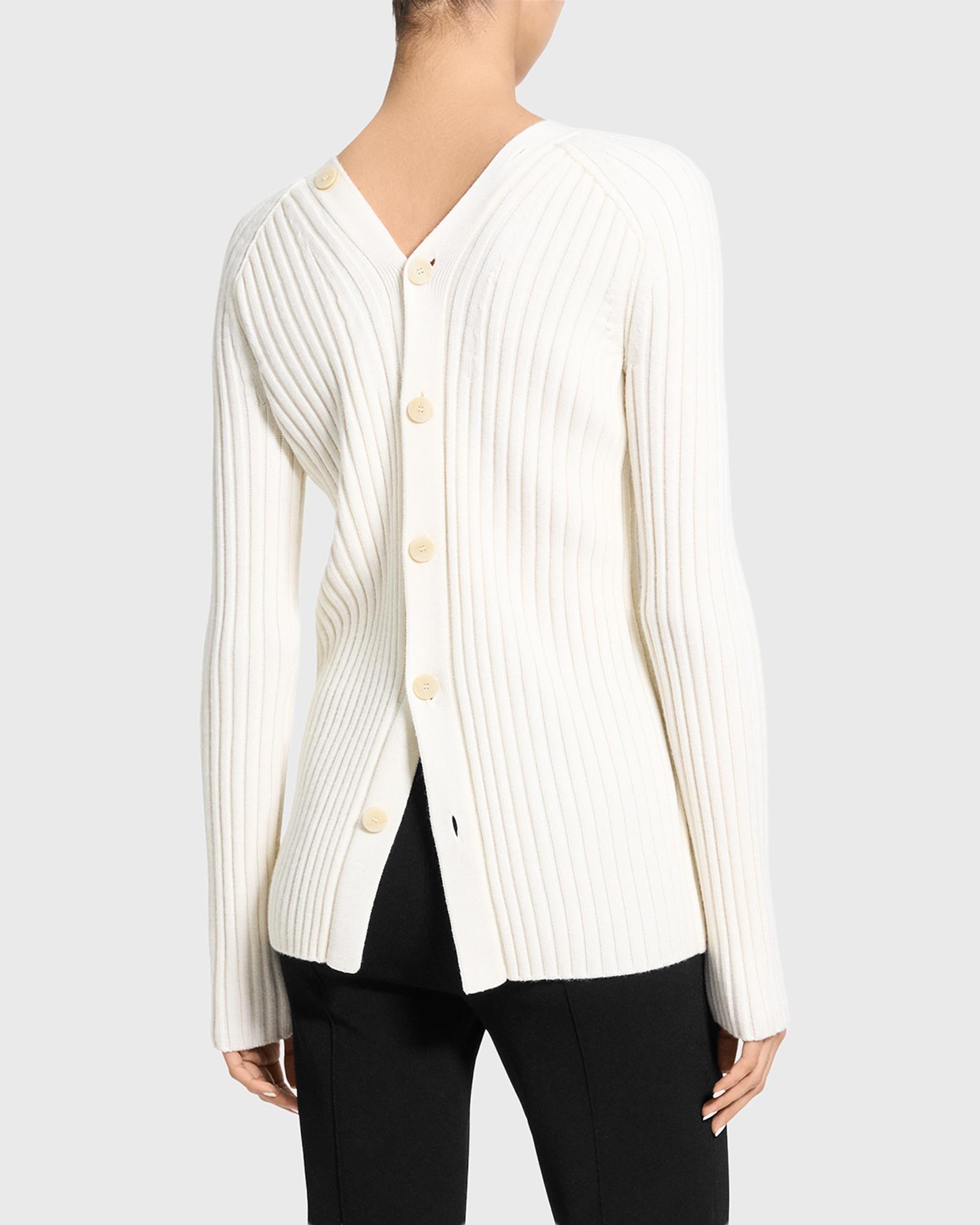 Theory Buttoned Wool-Blend Cardigan | Neiman Marcus