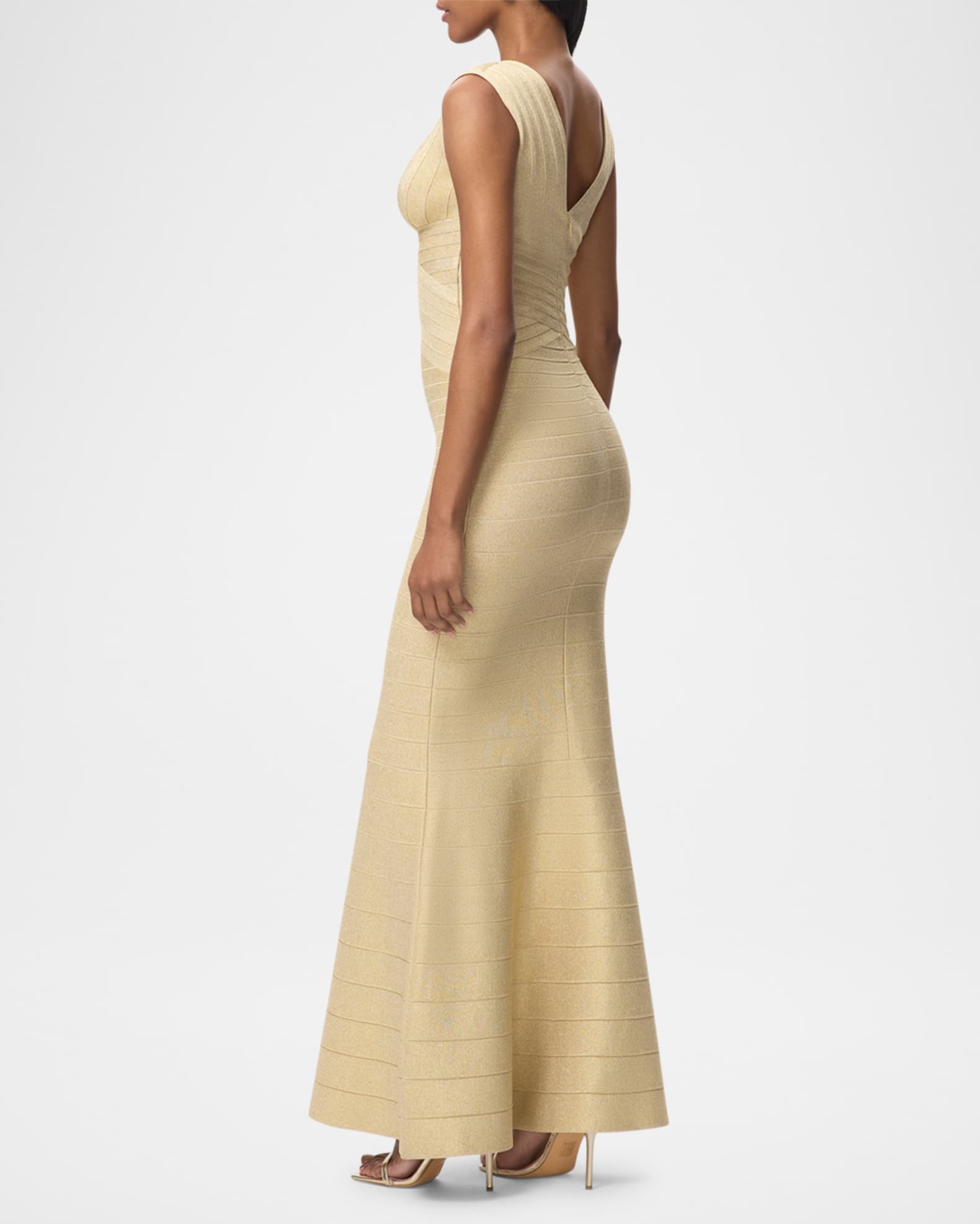 slim fit dress slacks GOLD SARA GOWN