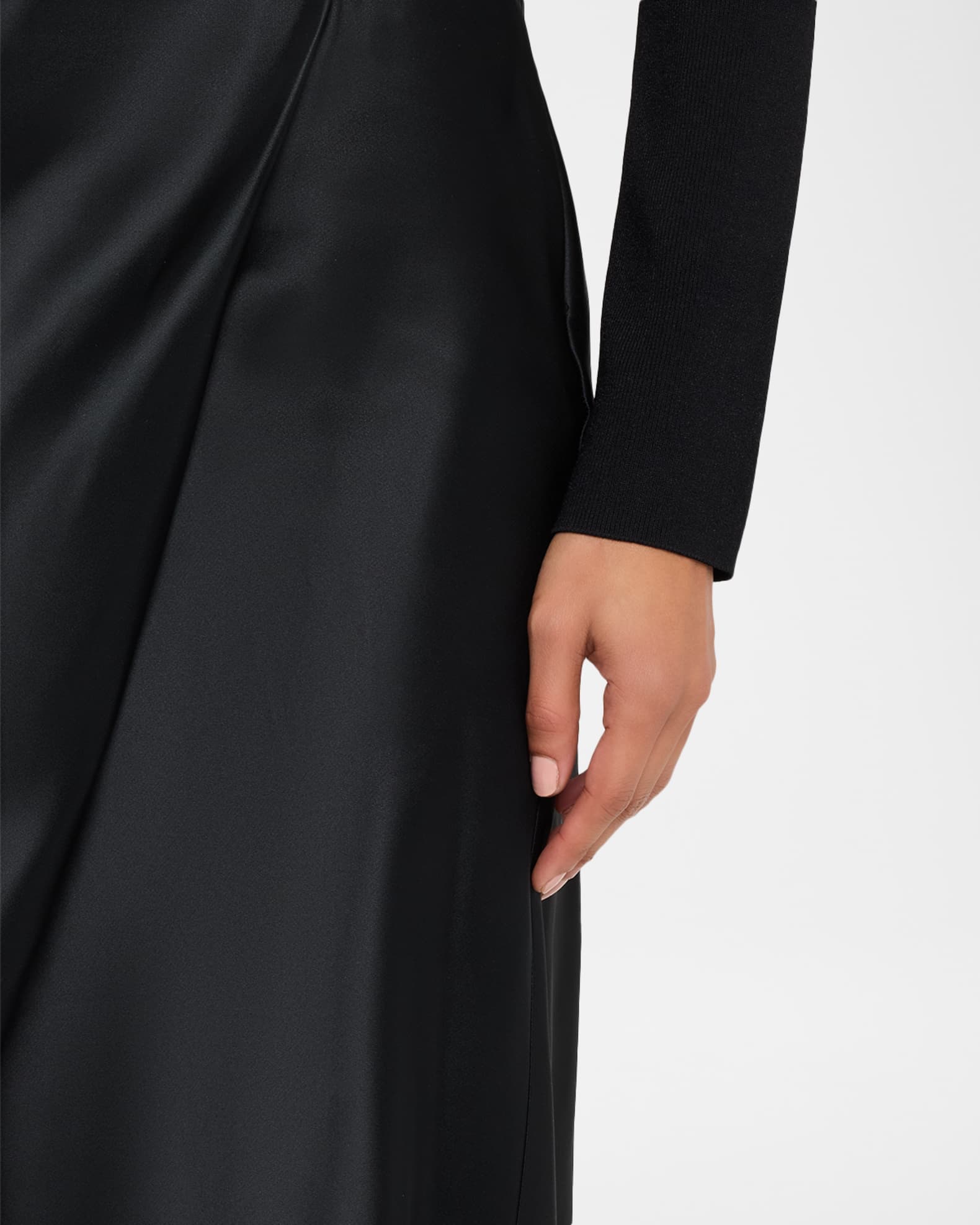 Khaite Demi Satin Midi Wrap Skirt | Neiman Marcus