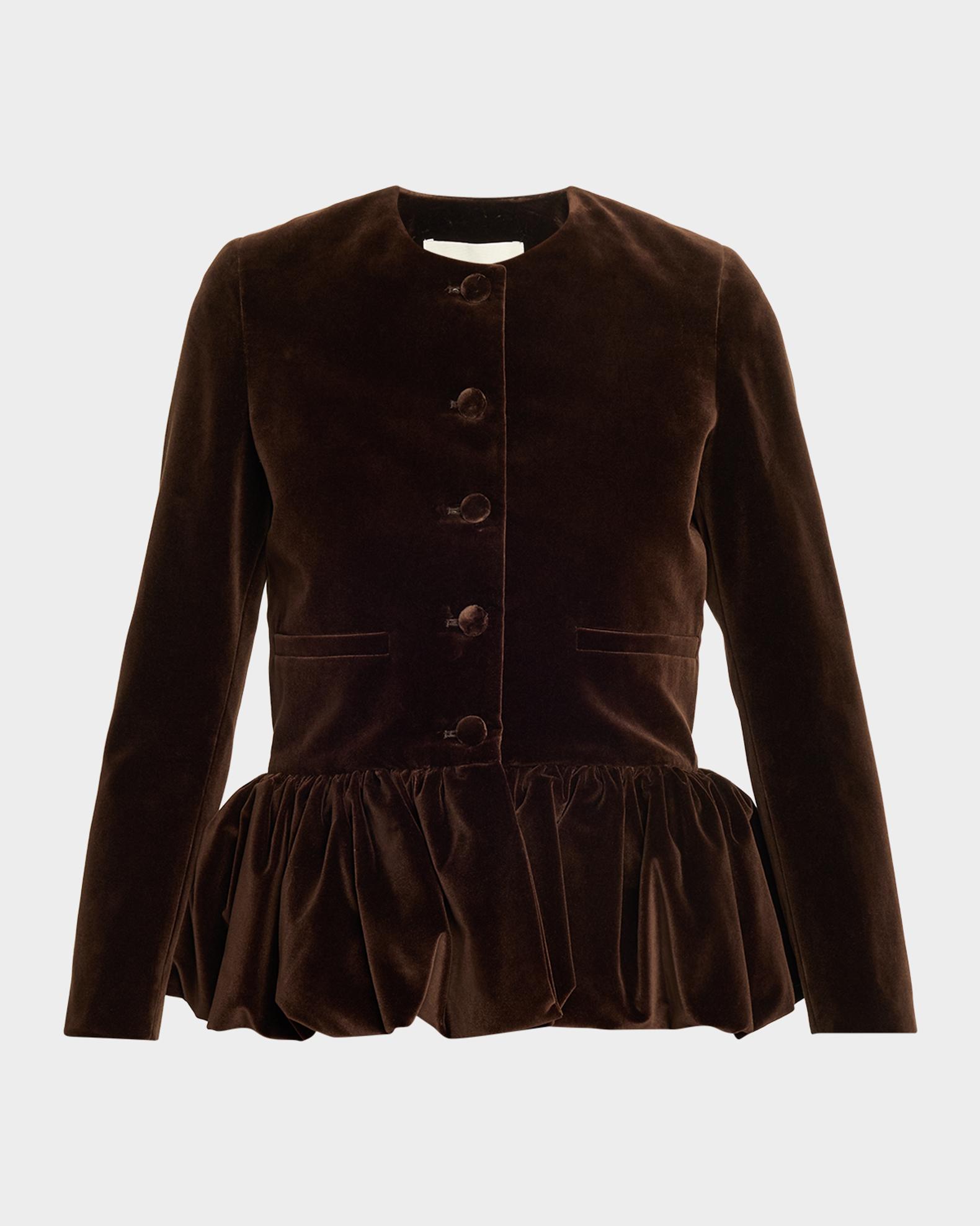 Her lip toBijou-Button Velour DownJacket