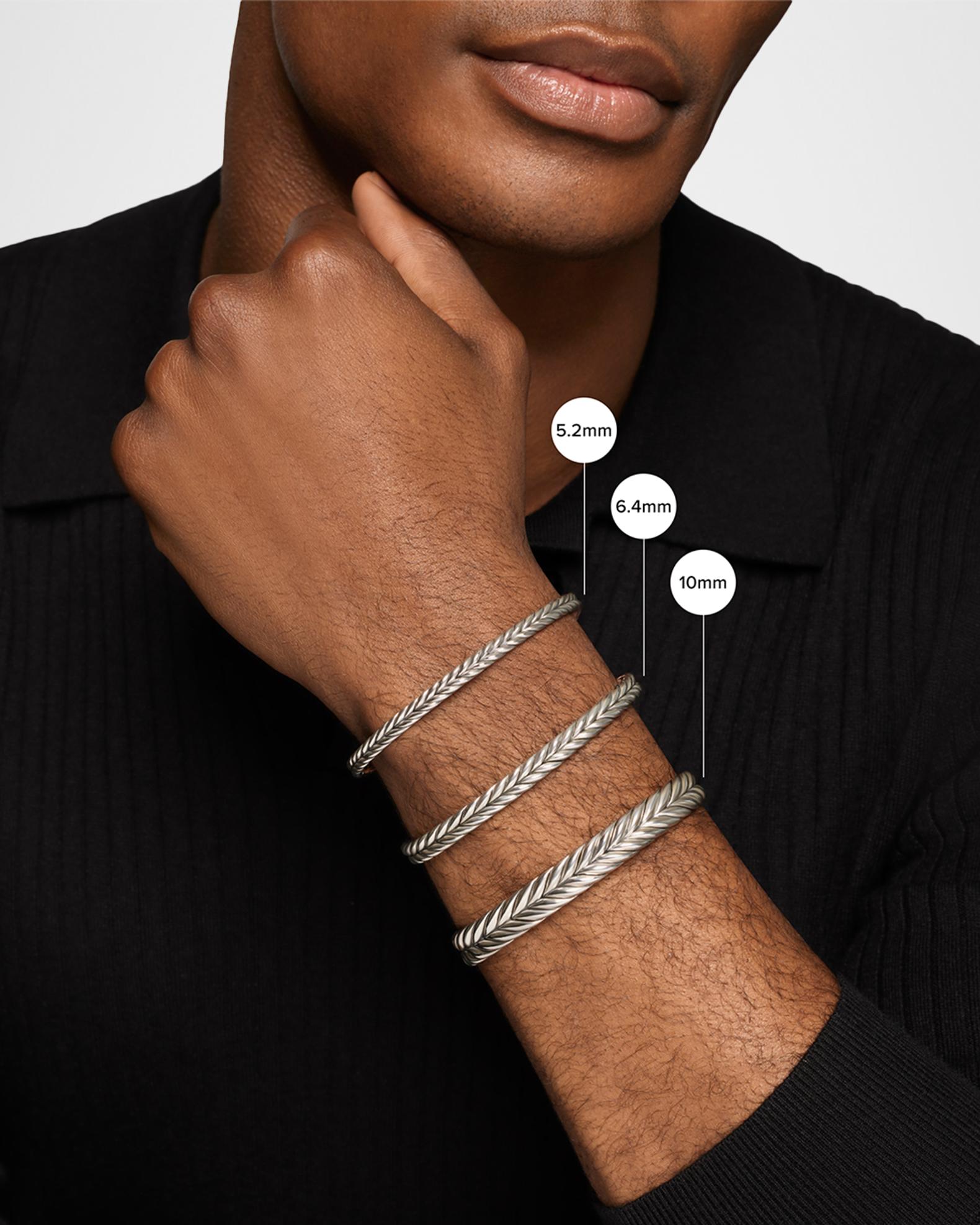 David Yurman Men's Chevron Flex Bracelet in Black Titanium, 6.4mm ...