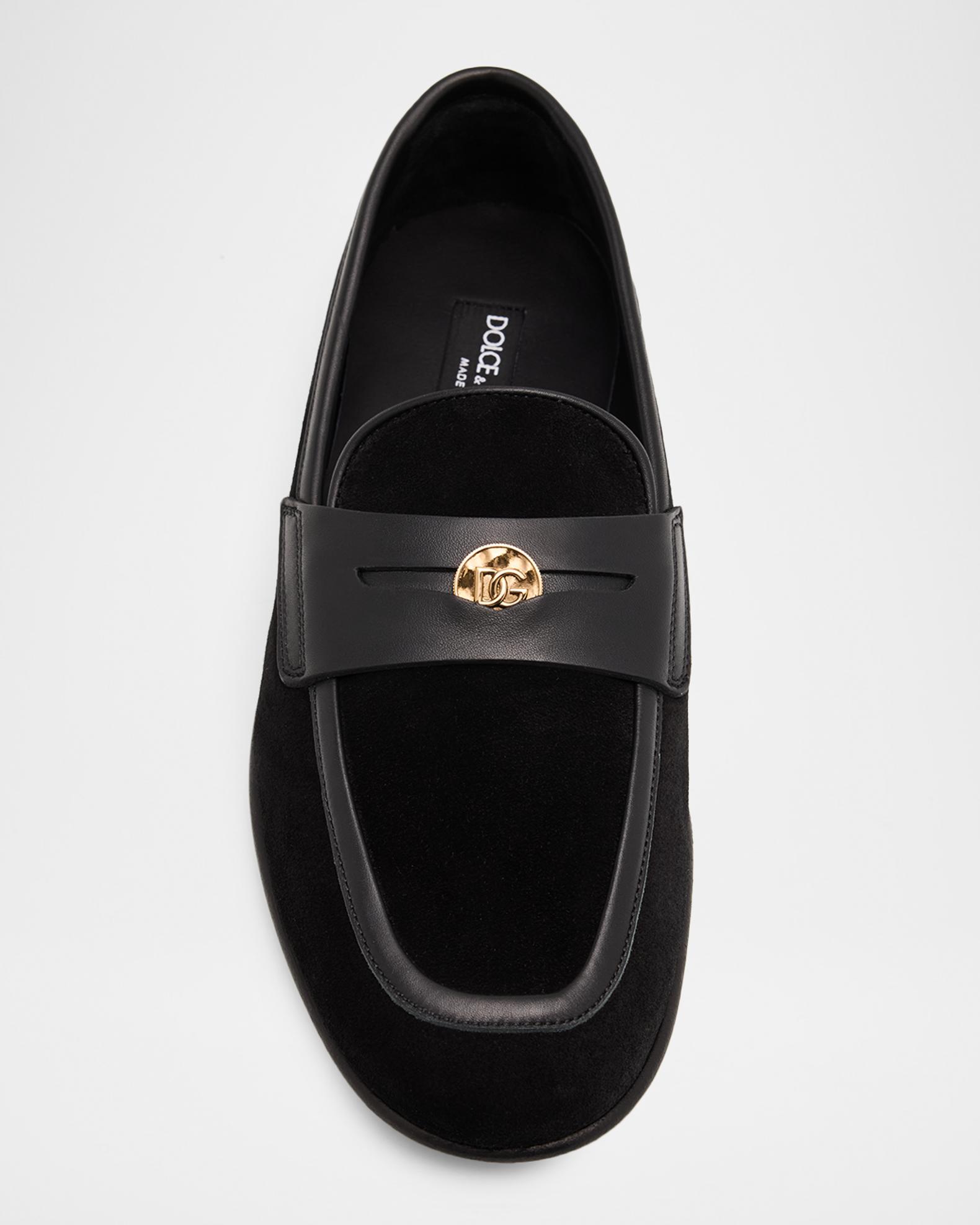 Dolce & Gabbana Black Calfskin Leather Slip On Loafers Shoes DOLCE & GABBANA Shoes Black Jacquard Leather Slip On Loafers  main image 2