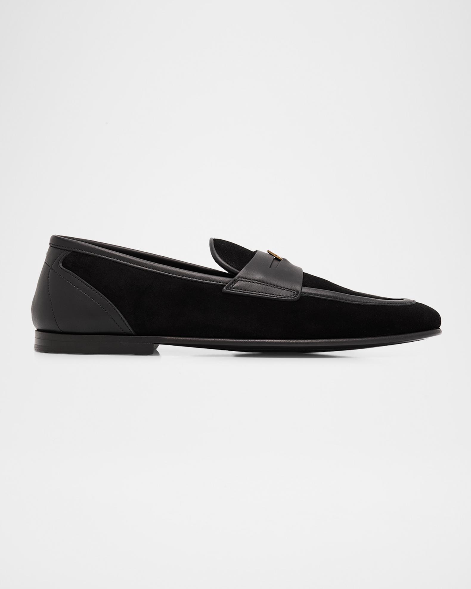 Loafers by Dolce&Gabbana Dolce & Gabbana Black Jacquard Slip-On Loafers | Sendegaro main image 2