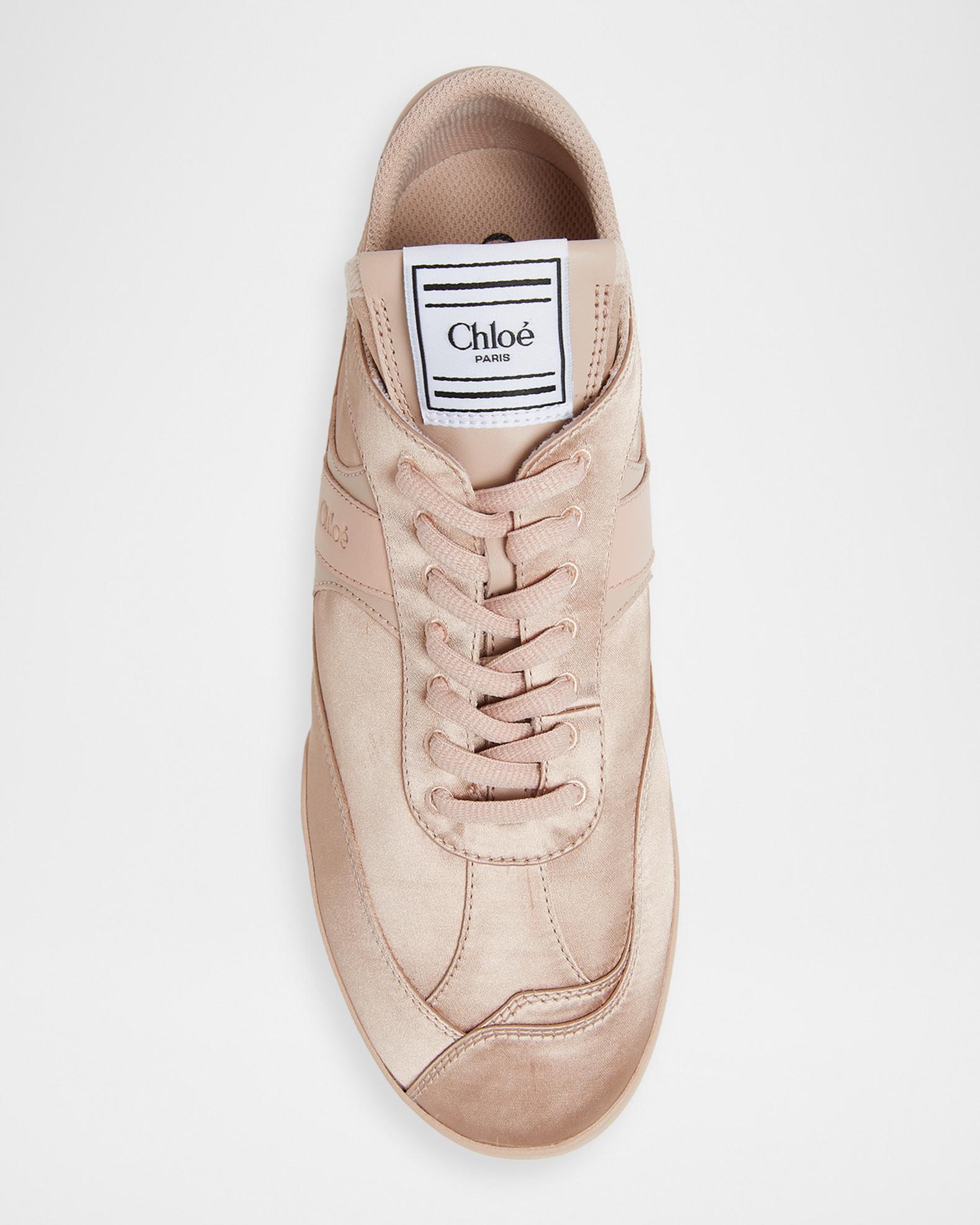 Chloe Kick Low-Top Satin Sneakers | Neiman Marcus