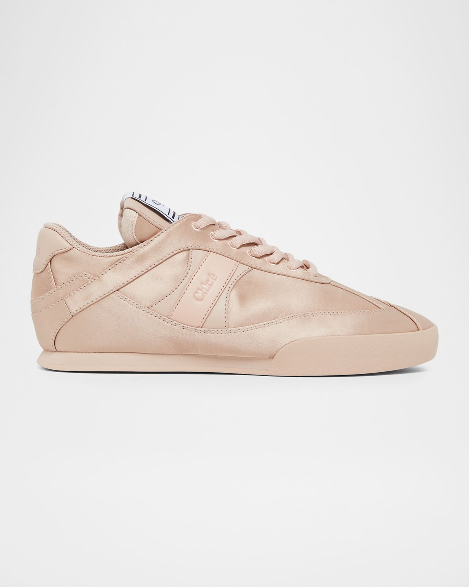 Chloe Kick Low-Top Satin Sneakers | Neiman Marcus