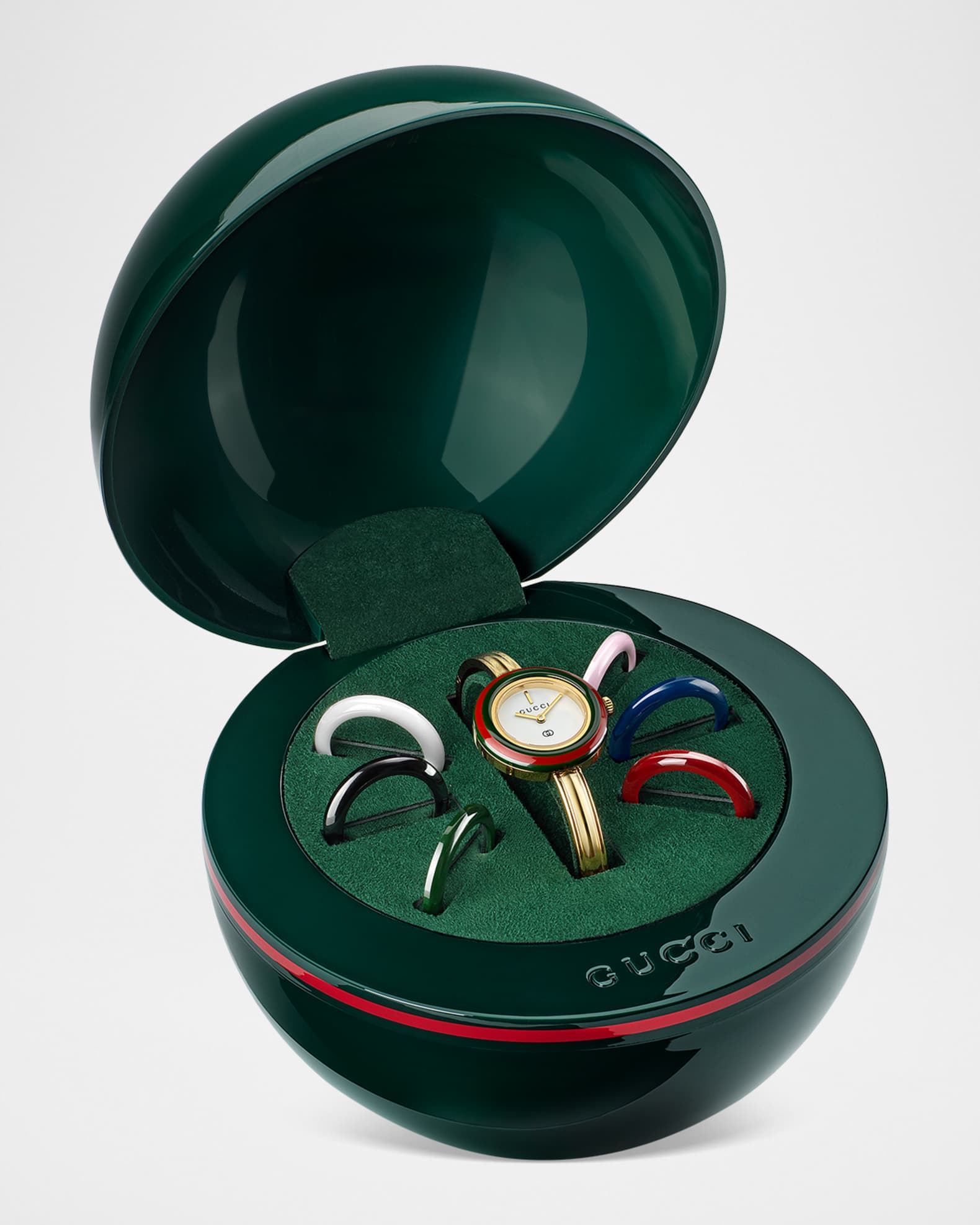 Gucci 28mm Gucci Play Watch with Intechangeable Bezels, 6.3