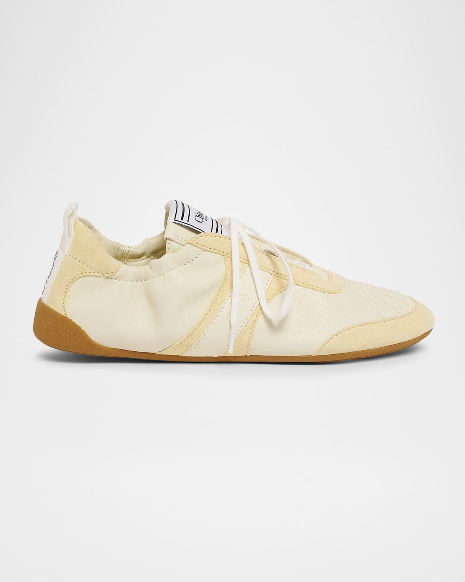 Chloe Kick Mixed Leather Low-Top Sneakers | Neiman Marcus