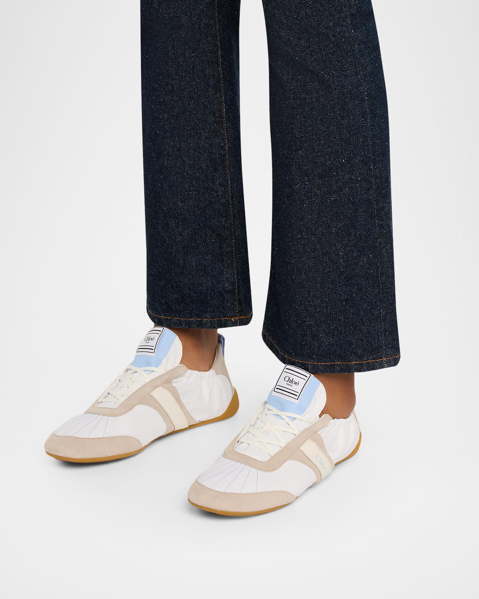Chloe Kick Mixed Leather Low-Top Sneakers | Neiman Marcus