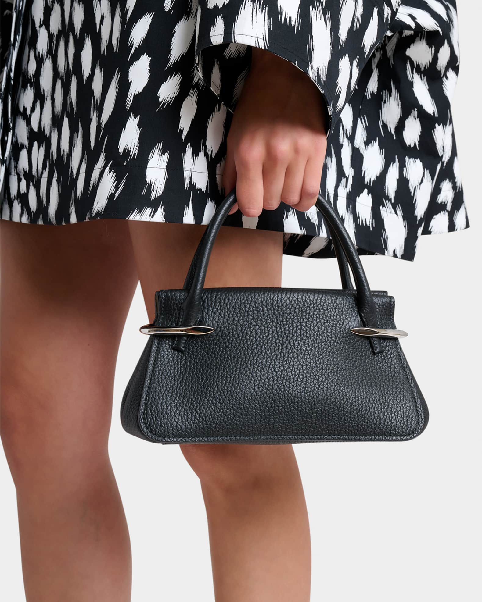 Givenchy Pinch Mini Top-Handle Bag in Grain Leather | Neiman Marcus