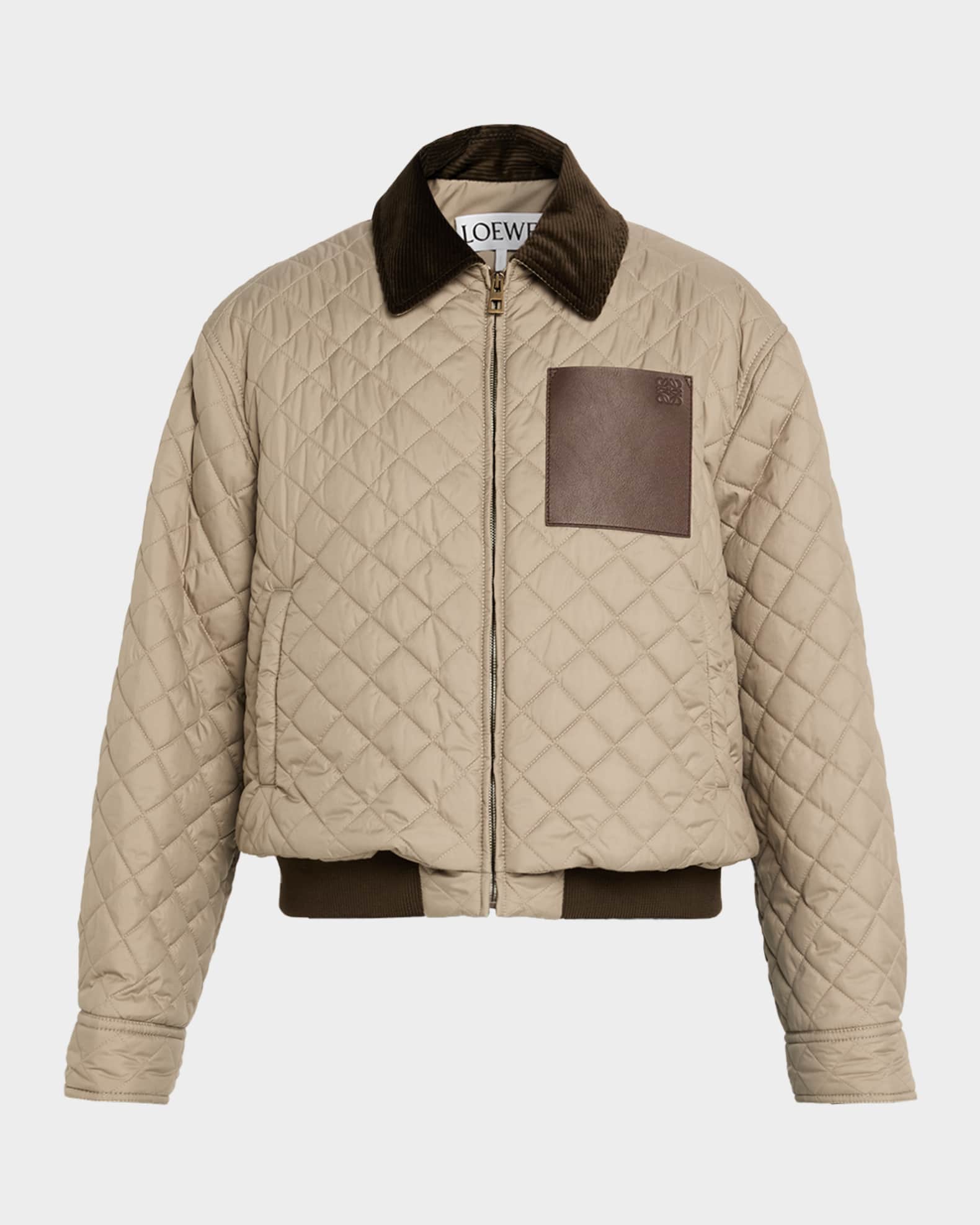 Loewe Corduroy-Collar Quilted Barn Jacket | Neiman Marcus