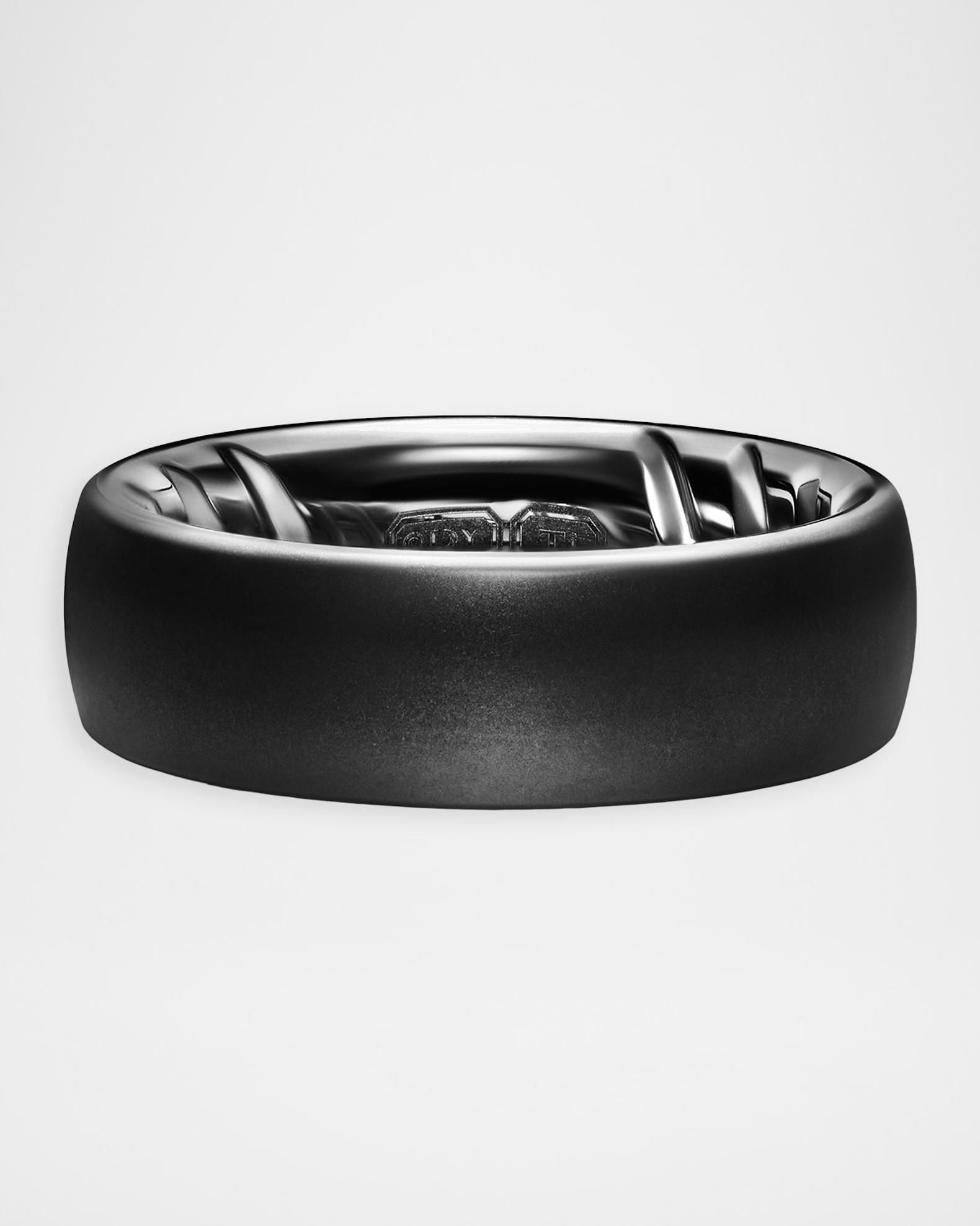 David Yurman Men's Streamline® Band Ring in Black Titanium, 7.6mm ...