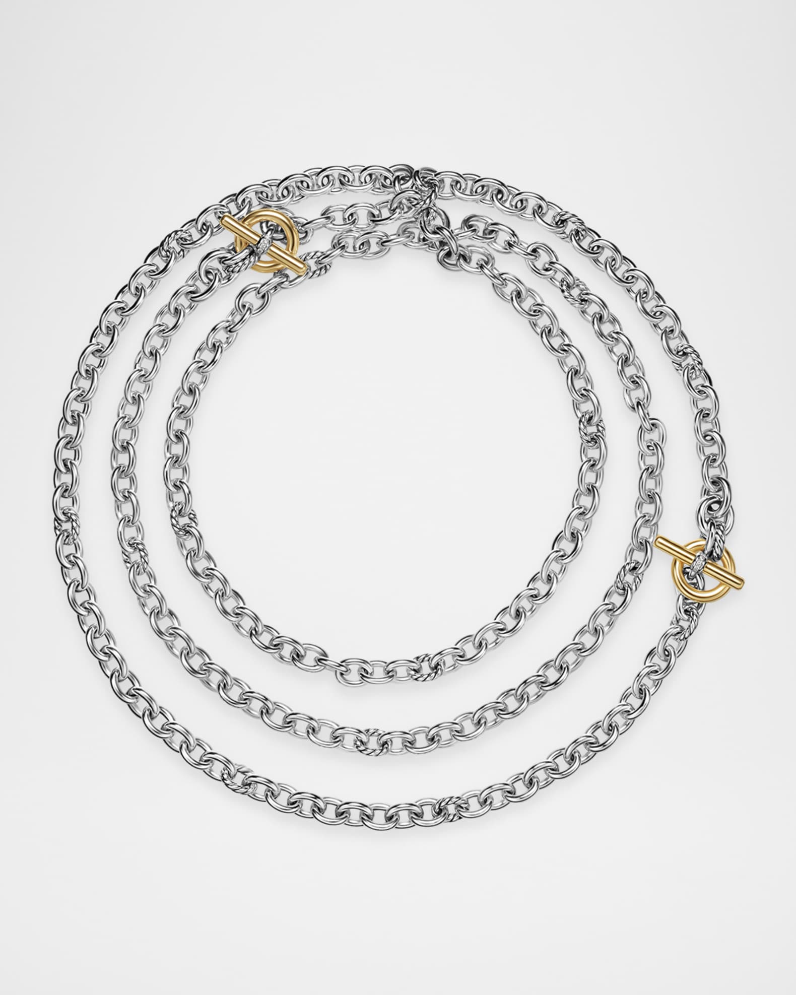 David Yurman DY Mercer Convertible Chain Necklace in Silver with