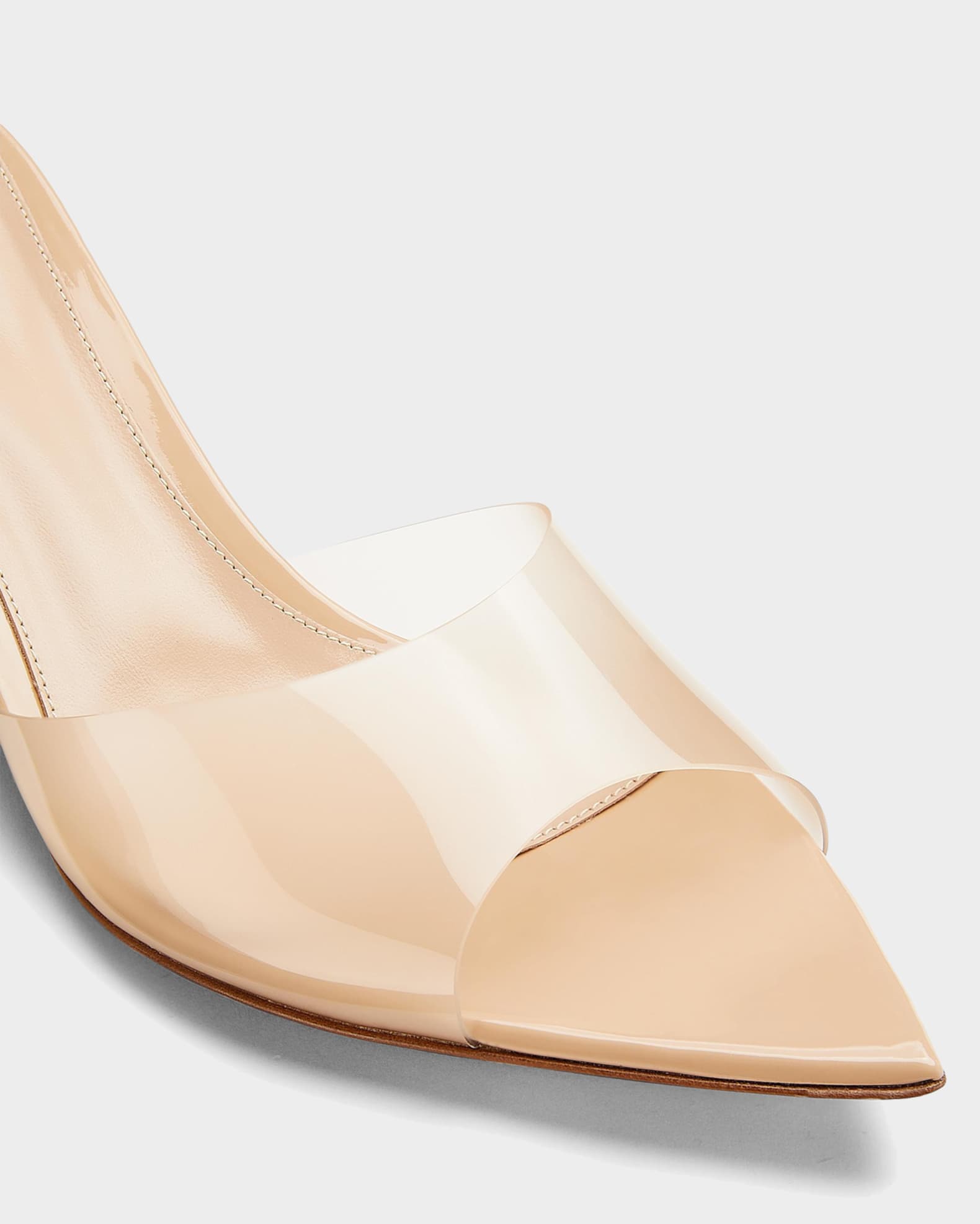 Gianvito Rossi Elle 55MM Plexi Mules | Neiman Marcus