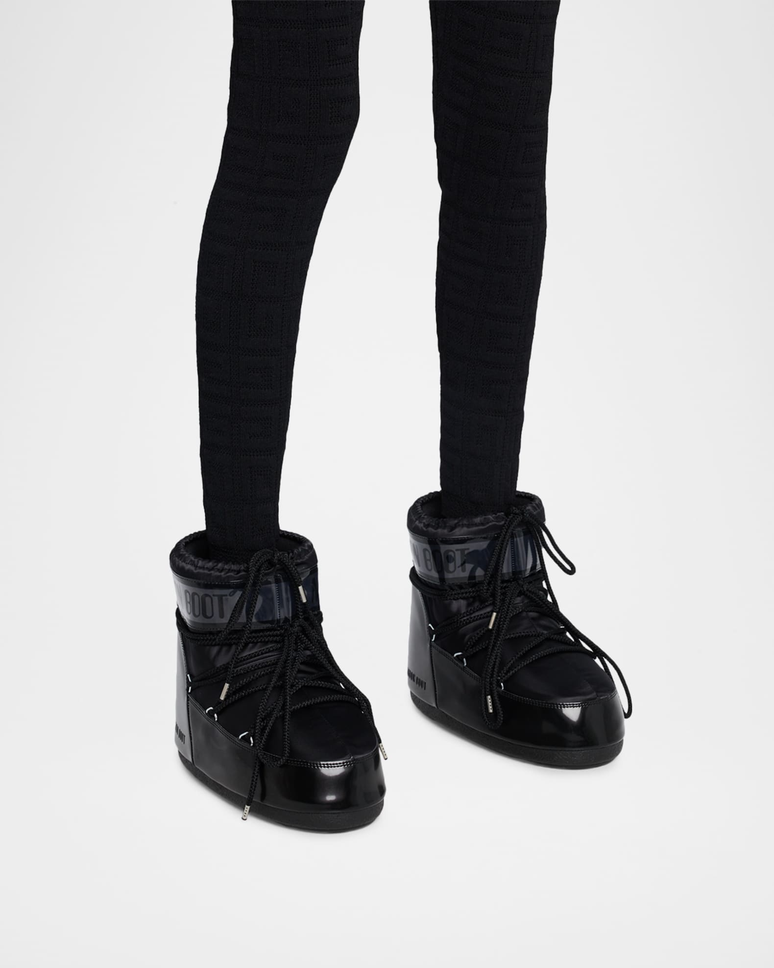 Moon Boot Icon Glance Satin Low Snow Boots | Neiman Marcus