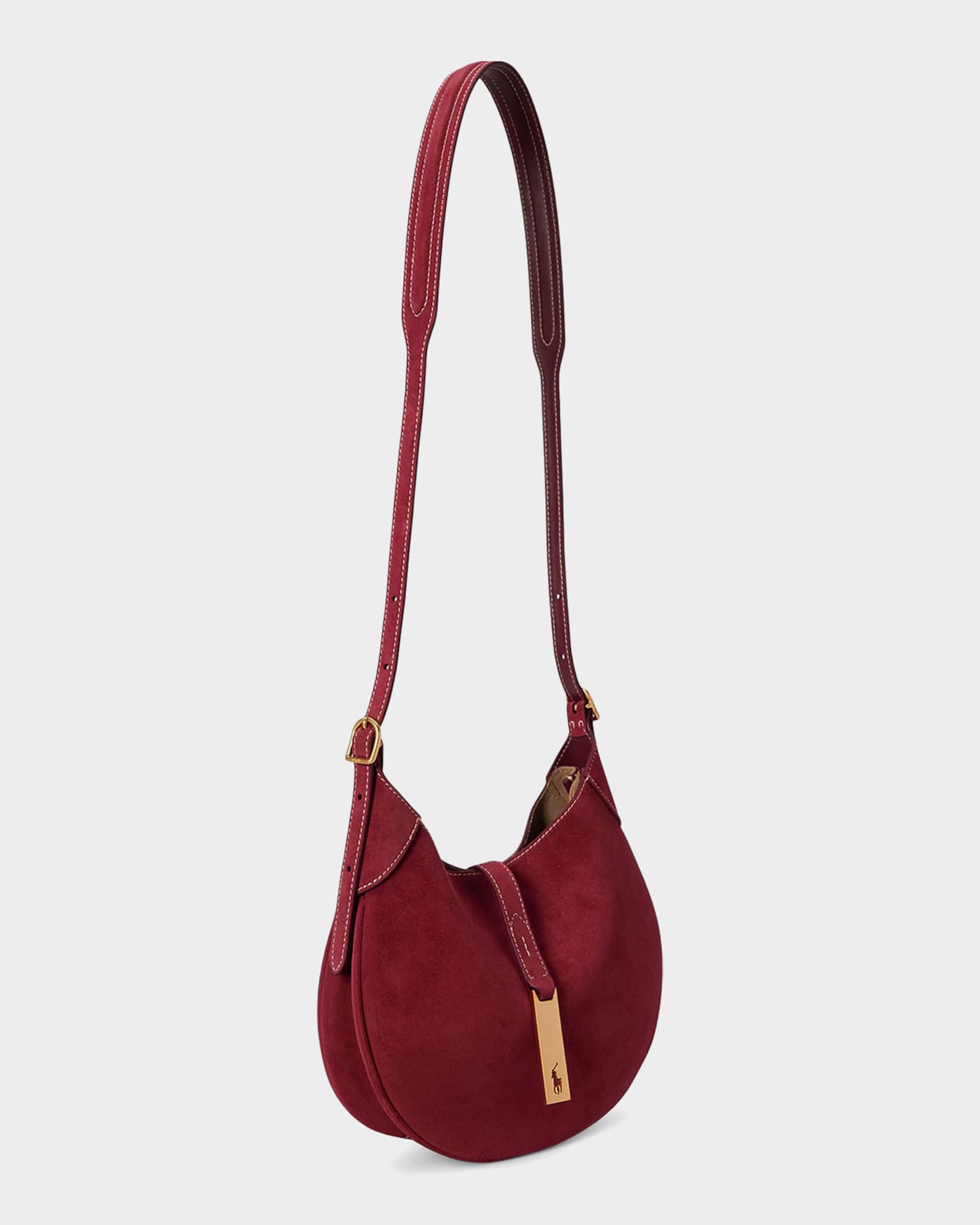 polo id suede mini shoulder bag maple tobacco Polo Ralph Lauren POLO ID LEATHER SUEDE CHAIN WALLET & BAG - Clutch suede mini shoulder bag evokes a vivacious elegance and a subtle equestrian sensibility with its dual Bag Reveal: Ralph Lauren Mini