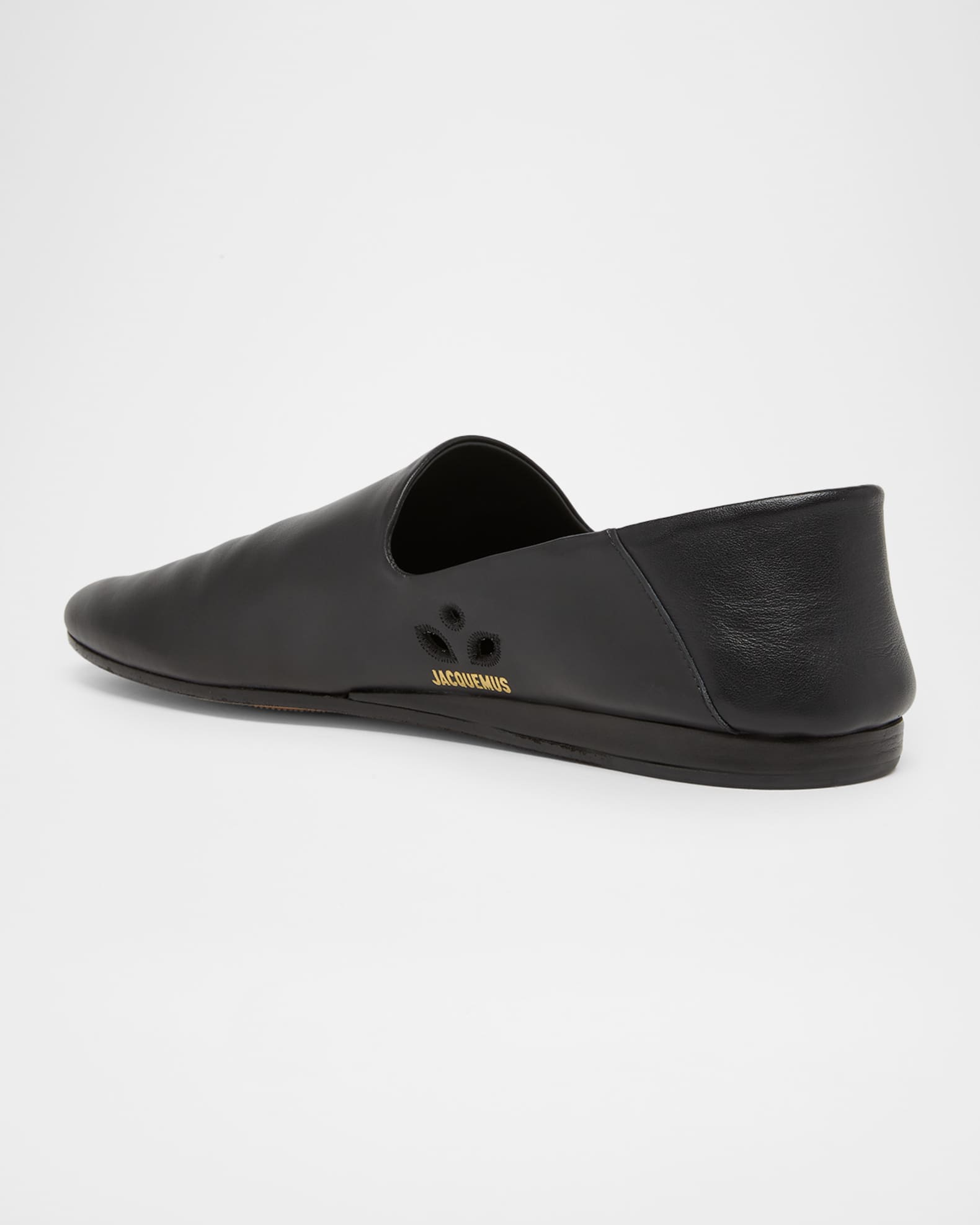 Jacquemus Men's Les Pantoufles Leather Flats | Neiman Marcus