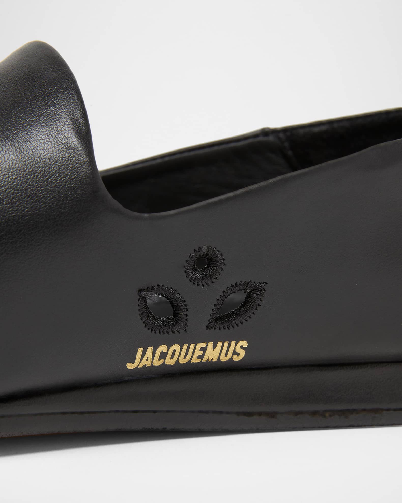 Jacquemus Men's Les Pantoufles Leather Flats | Neiman Marcus
