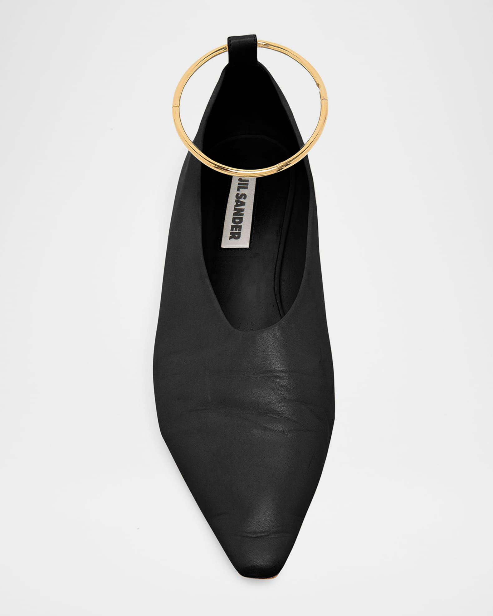 Jil Sander Ring Leather Ballerina Flats | Neiman Marcus