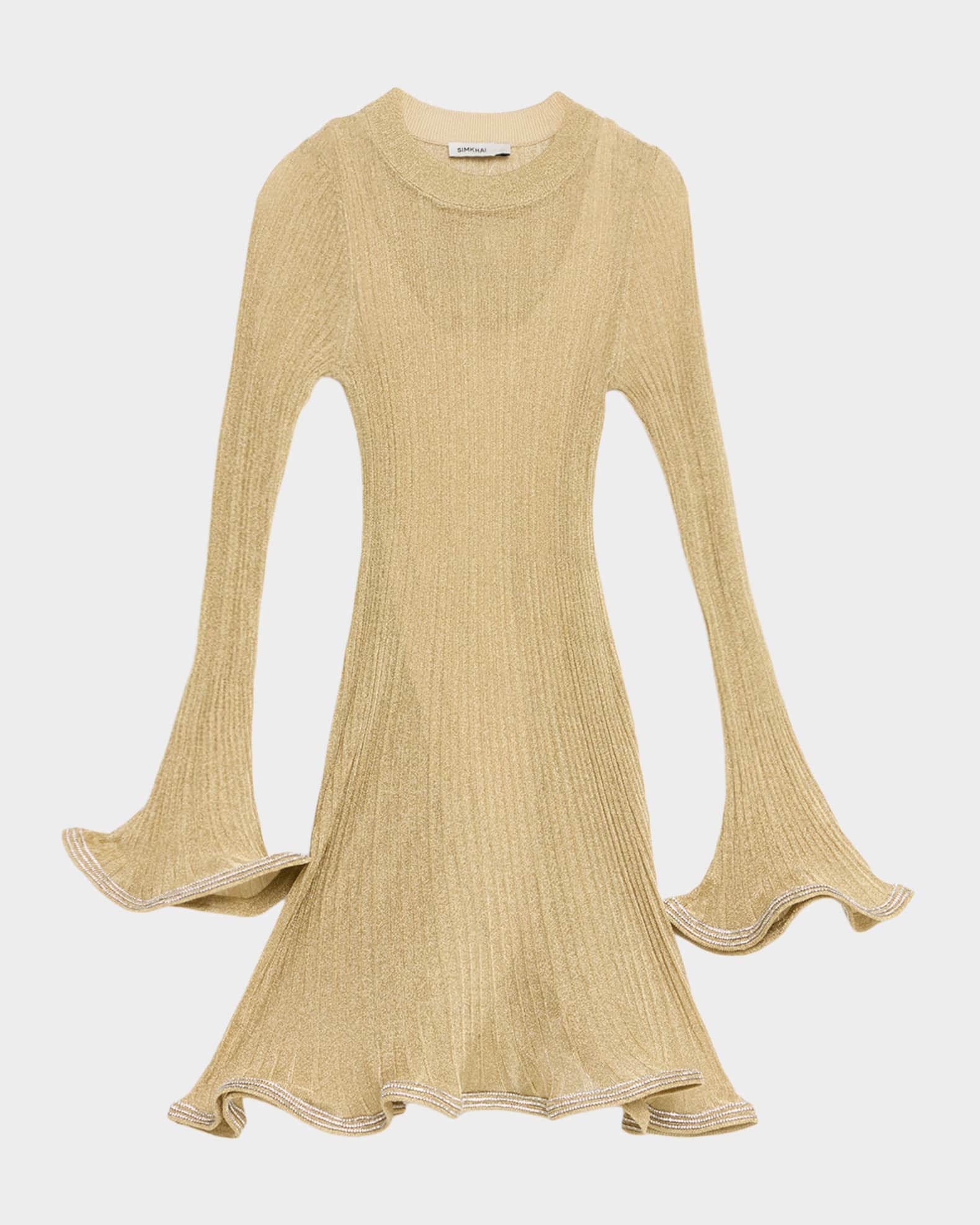SIMKHAI Zelda Embellished Knit Mini Dress | Neiman Marcus