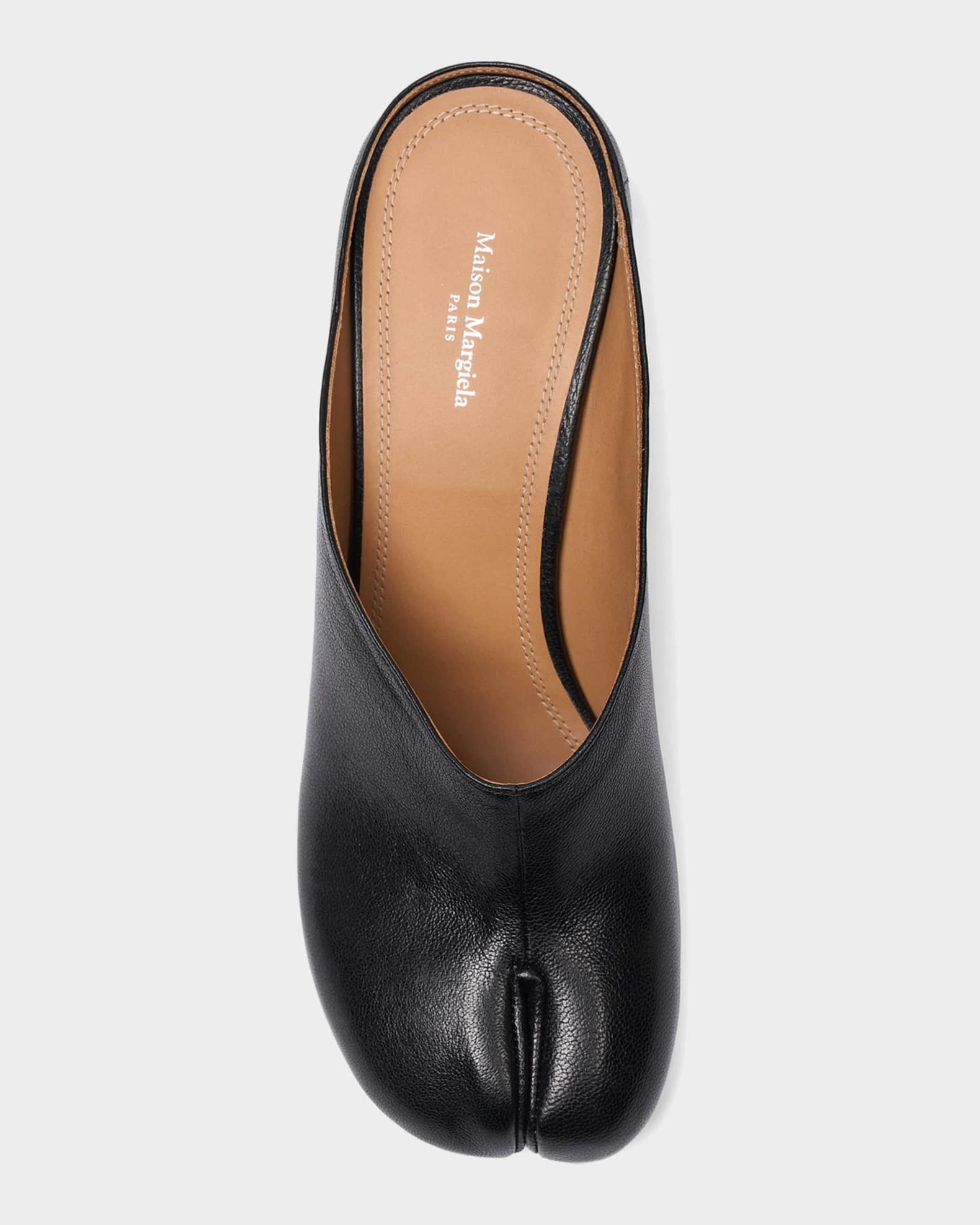 Maison Margiela Tabi Leather Split-Toe Mule Pumps | Neiman Marcus