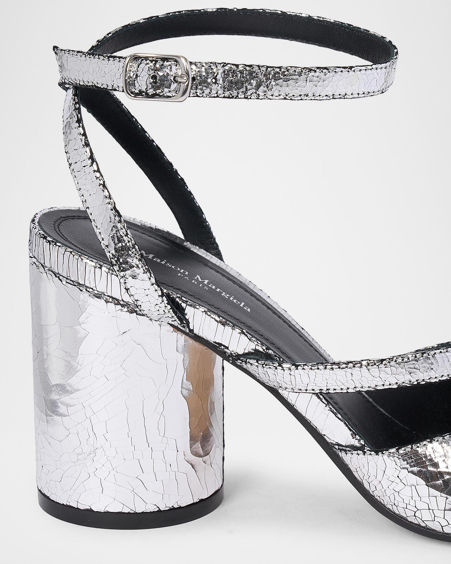 Maison Margiela Tabi Broken Mirror Leather Split-Toe Pumps