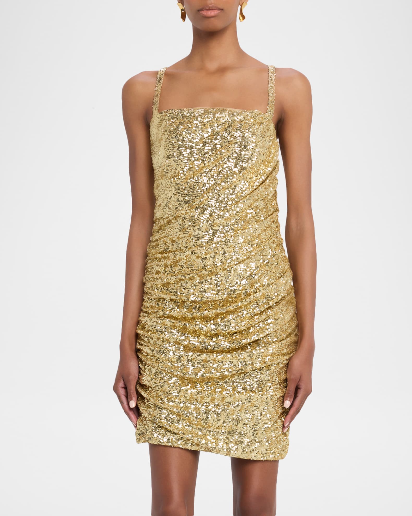 Balmain Gold Mini Dress New Years Eve Christmas Party Outfits What To Wear