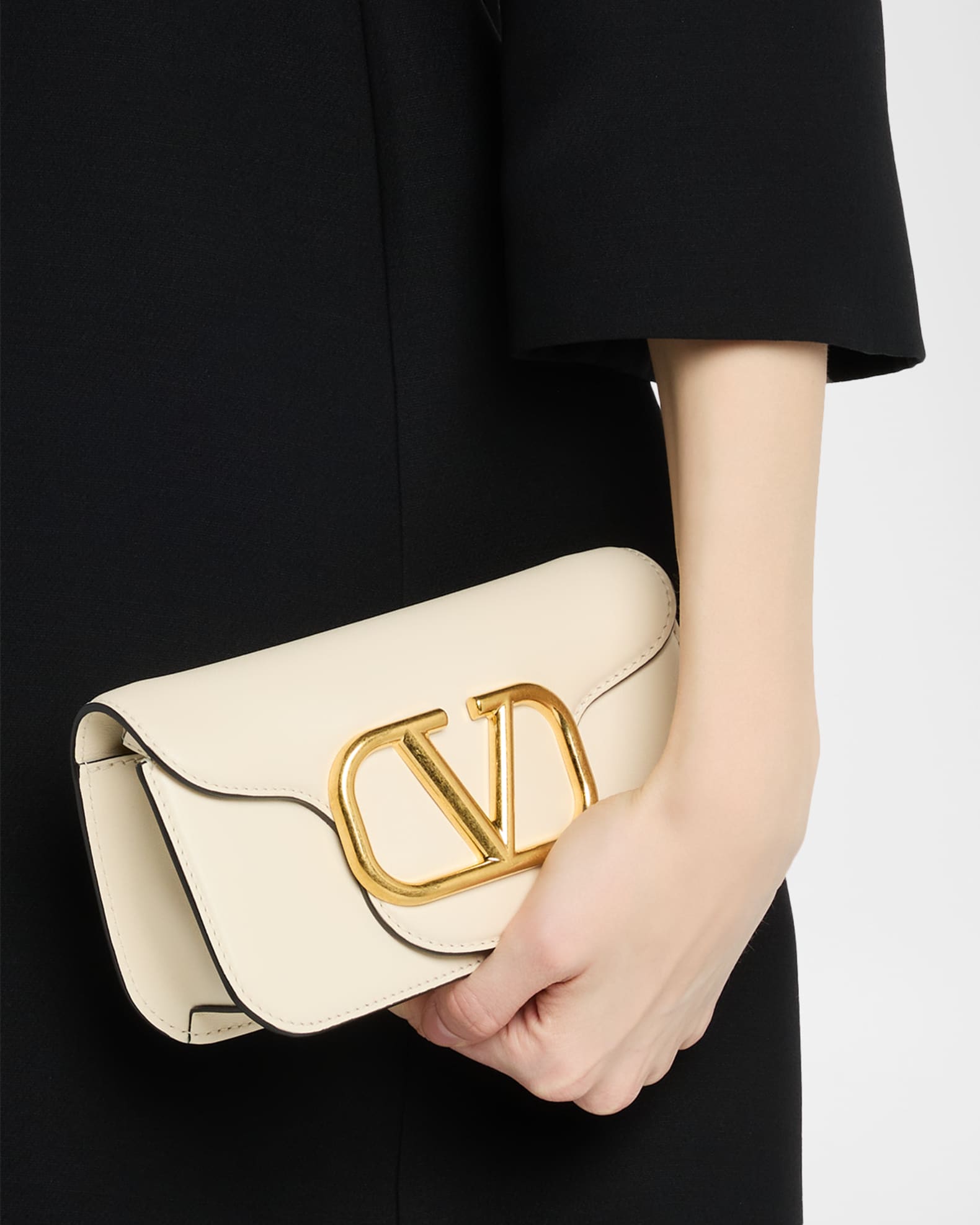 Valentino Garavani Loco Small VLogo Leather Shoulder Bag | Neiman