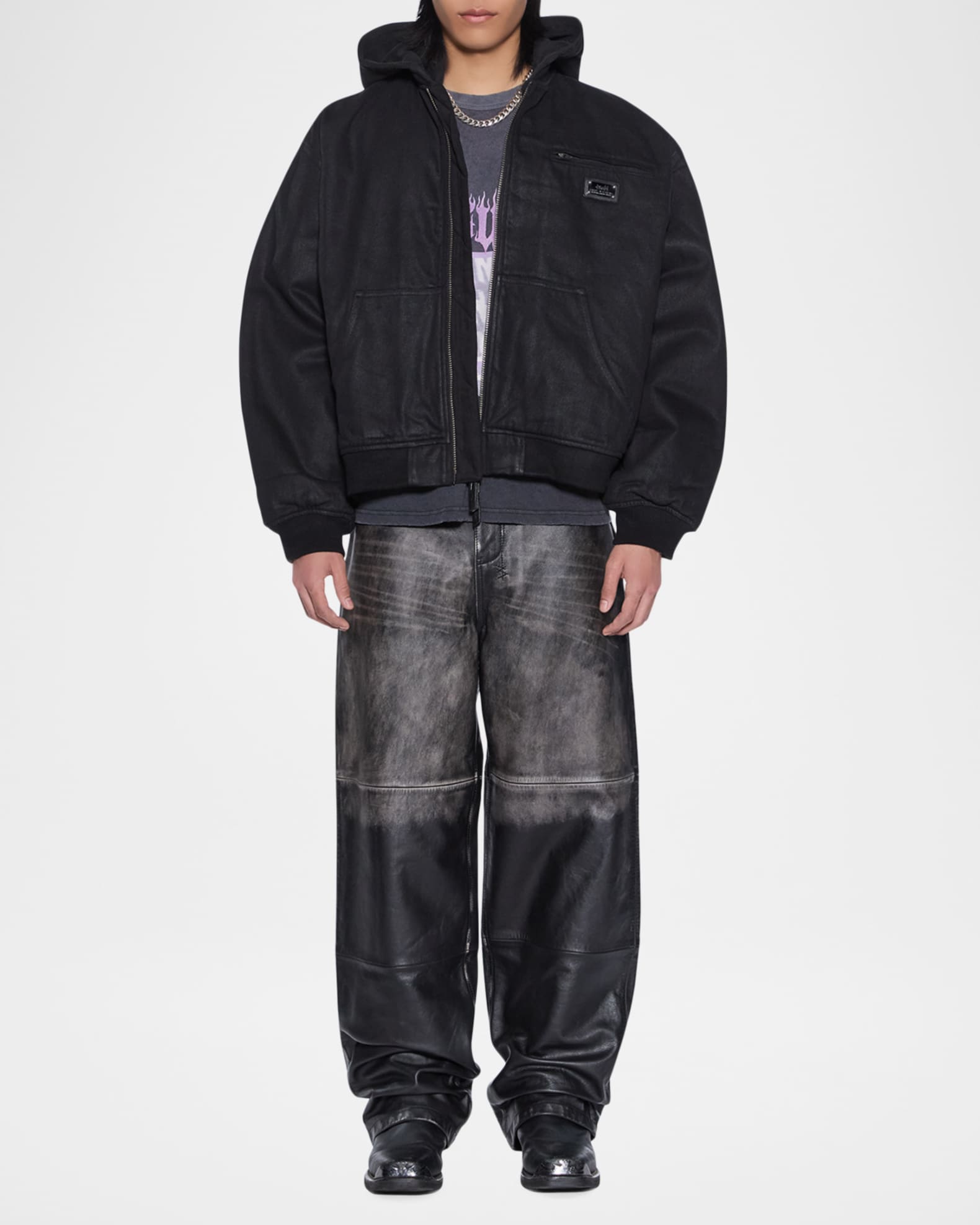 Ksubi Sin City Plated Waxed Jacket | Neiman Marcus