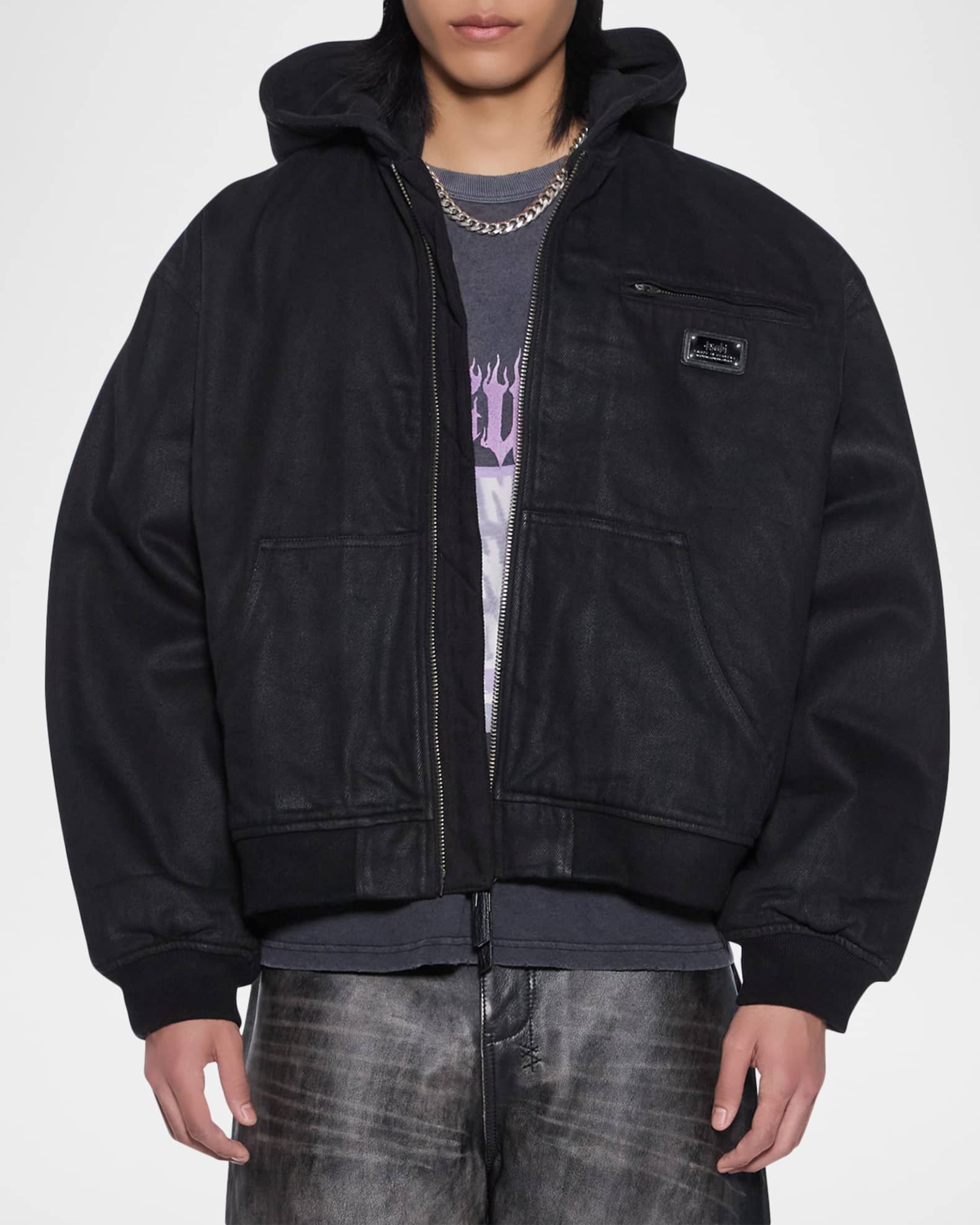Ksubi Sin City Plated Waxed Jacket | Neiman Marcus