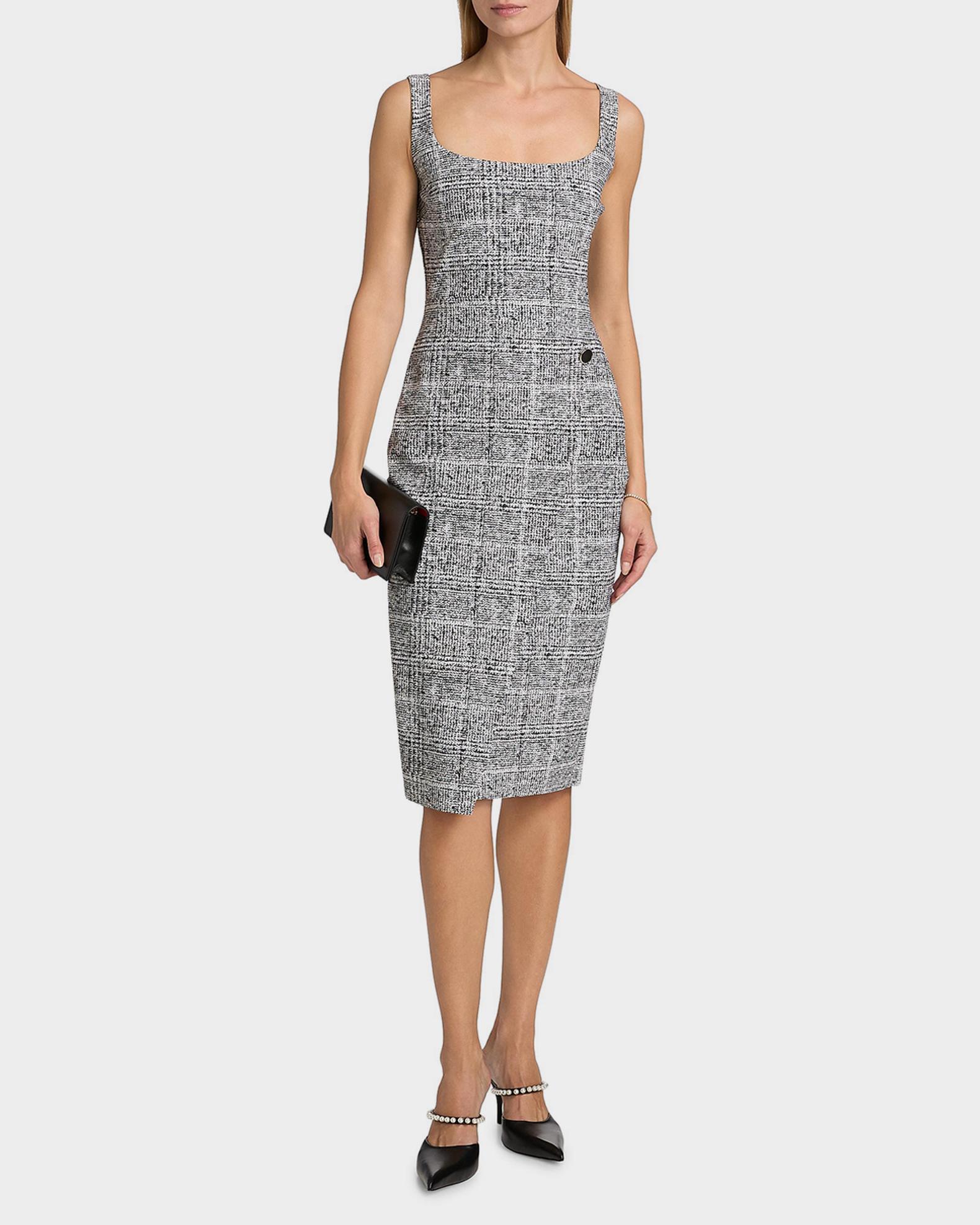 jersey bodycon midi dress Chiara Boni La Petite Robe Fisoro Tweed-Print Dress, Women's, 48 (12) Petites Petite Dresses & Jumpsuits homecoming football