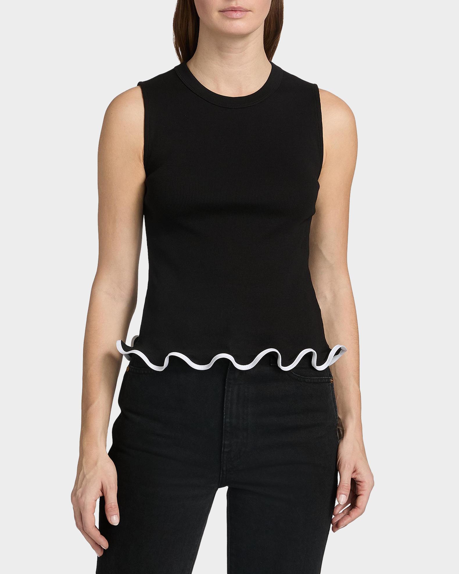 Veronica Beard Elianne Sleeveless Contrast-Trim Top | Neiman Marcus