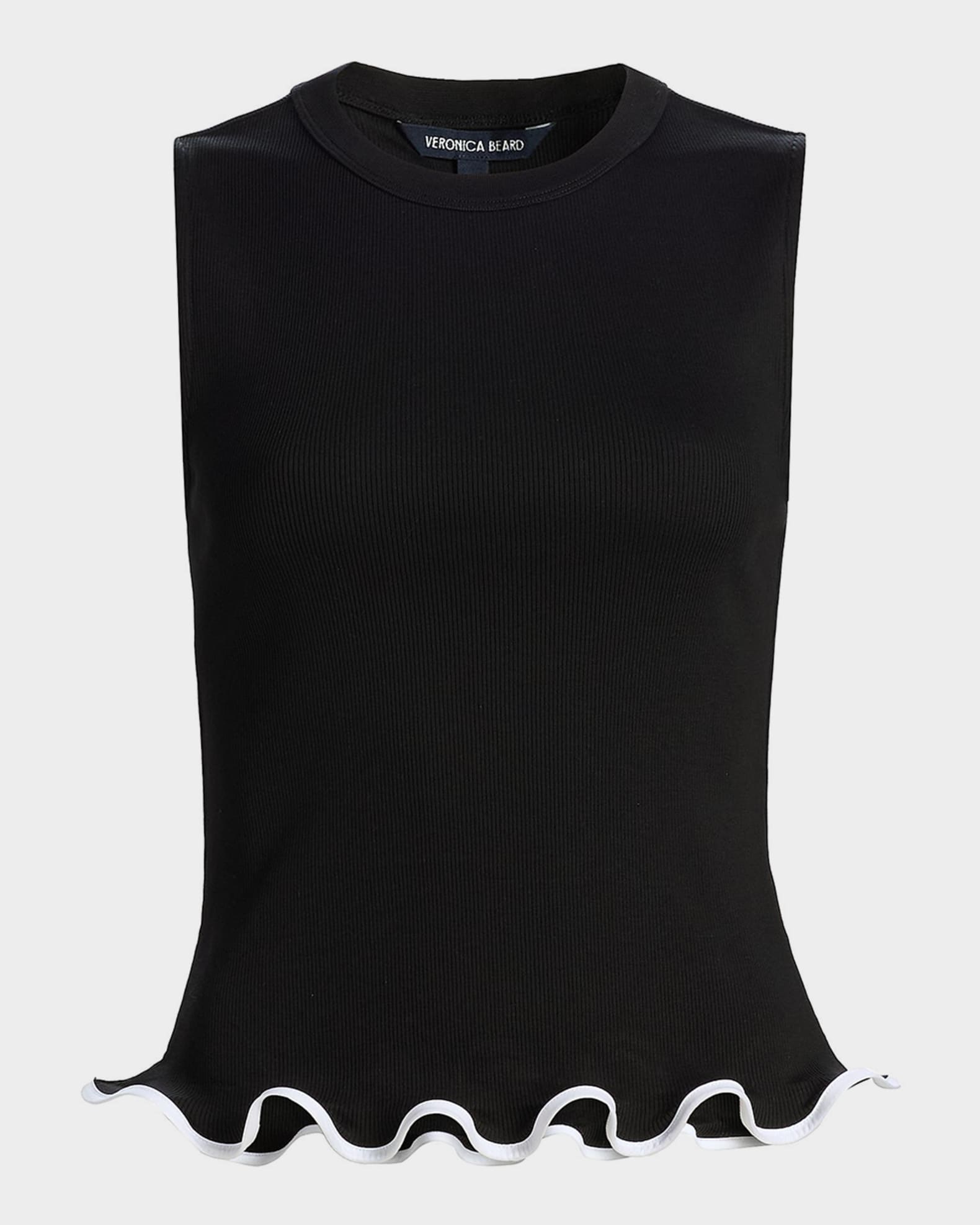 Veronica Beard Elianne Sleeveless Contrast-Trim Top | Neiman Marcus